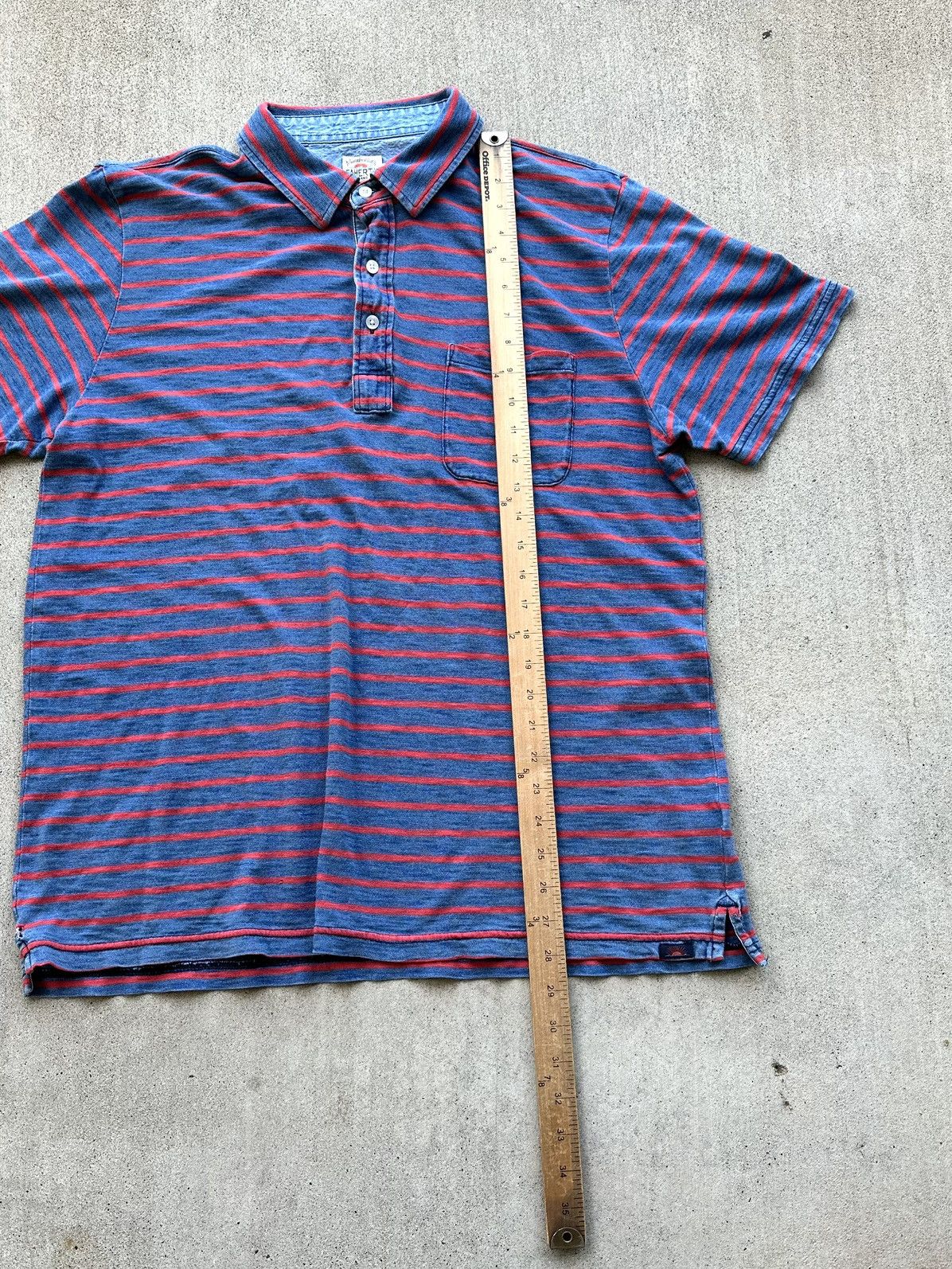 Faherty Faherty Polo Shirt Blue and Red Stripes Relaxed Fit XL Size US XL / EU 56 / 4 - 6 Thumbnail