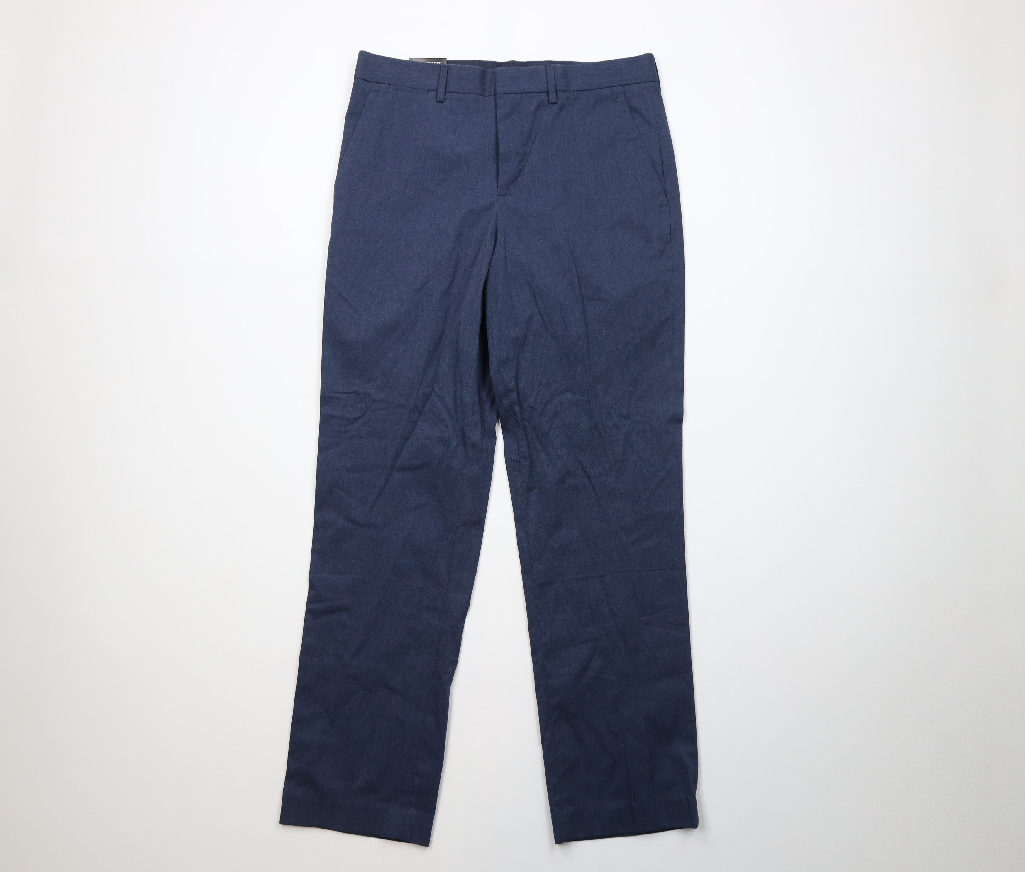 New Express Modern Producer Straight Leg Chino Pants Blue