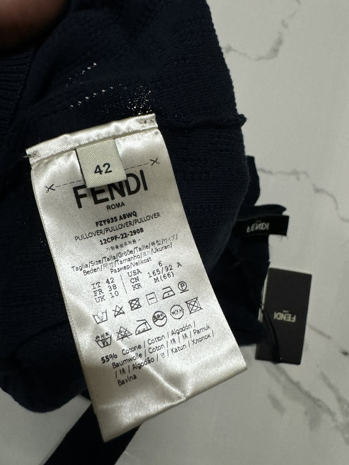 Fendi Sweater Blue Fabric Jumper Shirt Long Sleeve Size S / US 4 / IT 40 - 5 Thumbnail