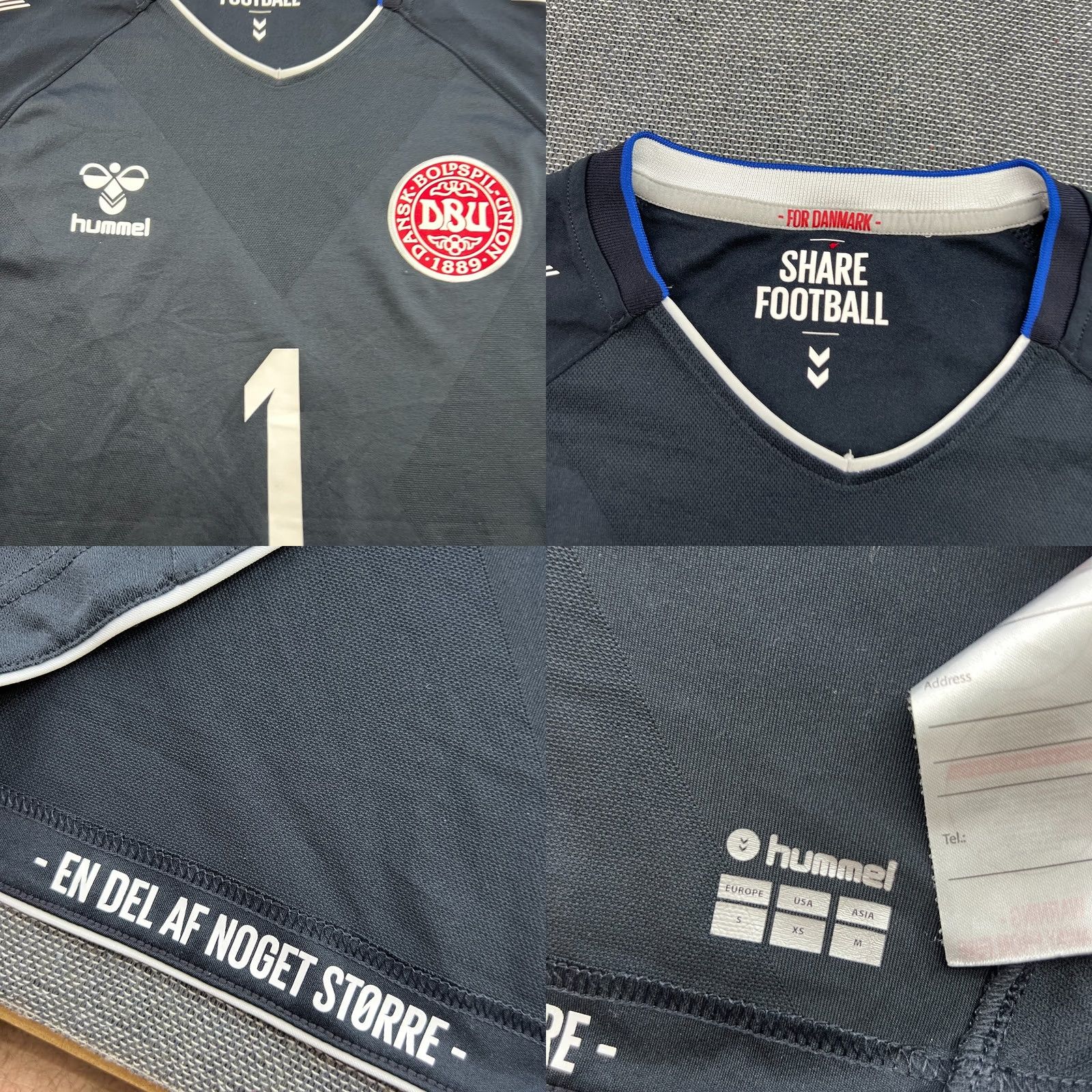 Hummel Denmark 2018 2019 Goalkeeper Schmeichel Football Jersey Mens Small Hummel Jersey S Black Size US S / EU 44-46 / 1 - 9 Thumbnail