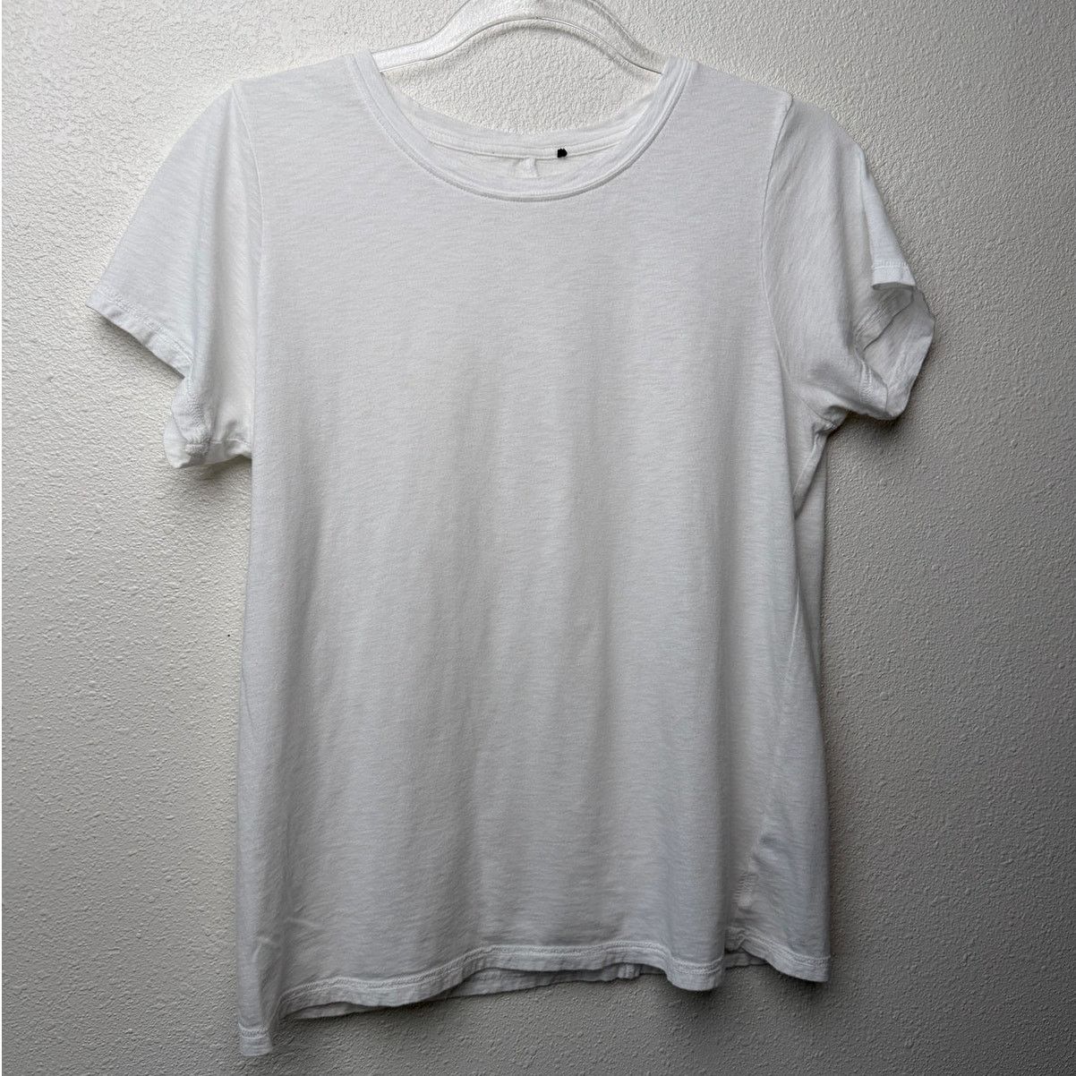Paige PAIGE Haven White Pima Cotton Crewneck Tee Womens S Size S / US 4 / IT 40 - 2 Thumbnail