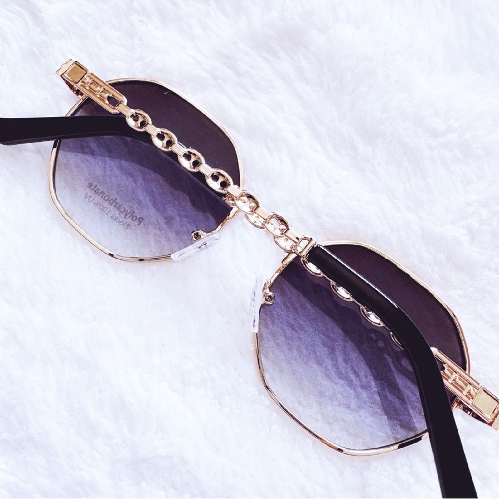 Other Phoebe Blue & Clear Geometric Sunglasses Size ONE SIZE - 12 Thumbnail