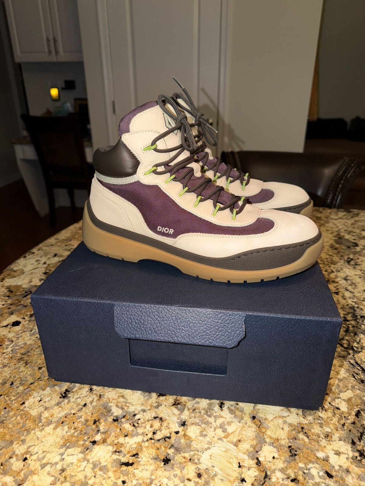 Dior Dior Dean Ankle Boot ‘Beige/Burgundy’ Size US 10.5 / EU 43-44 - 5 Thumbnail