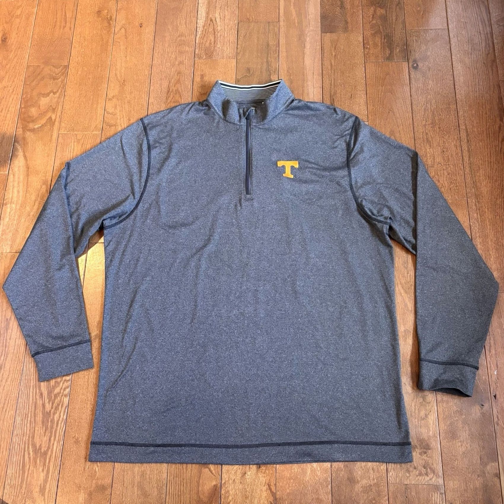 Cutter & Buck VINTAGE Mens Cutter & Buck CB DryTec Golf 1/2 Zip Pullover Tennessee Volunteers Gray XXL Size US XXL / EU 58 / 5 - 3 Thumbnail
