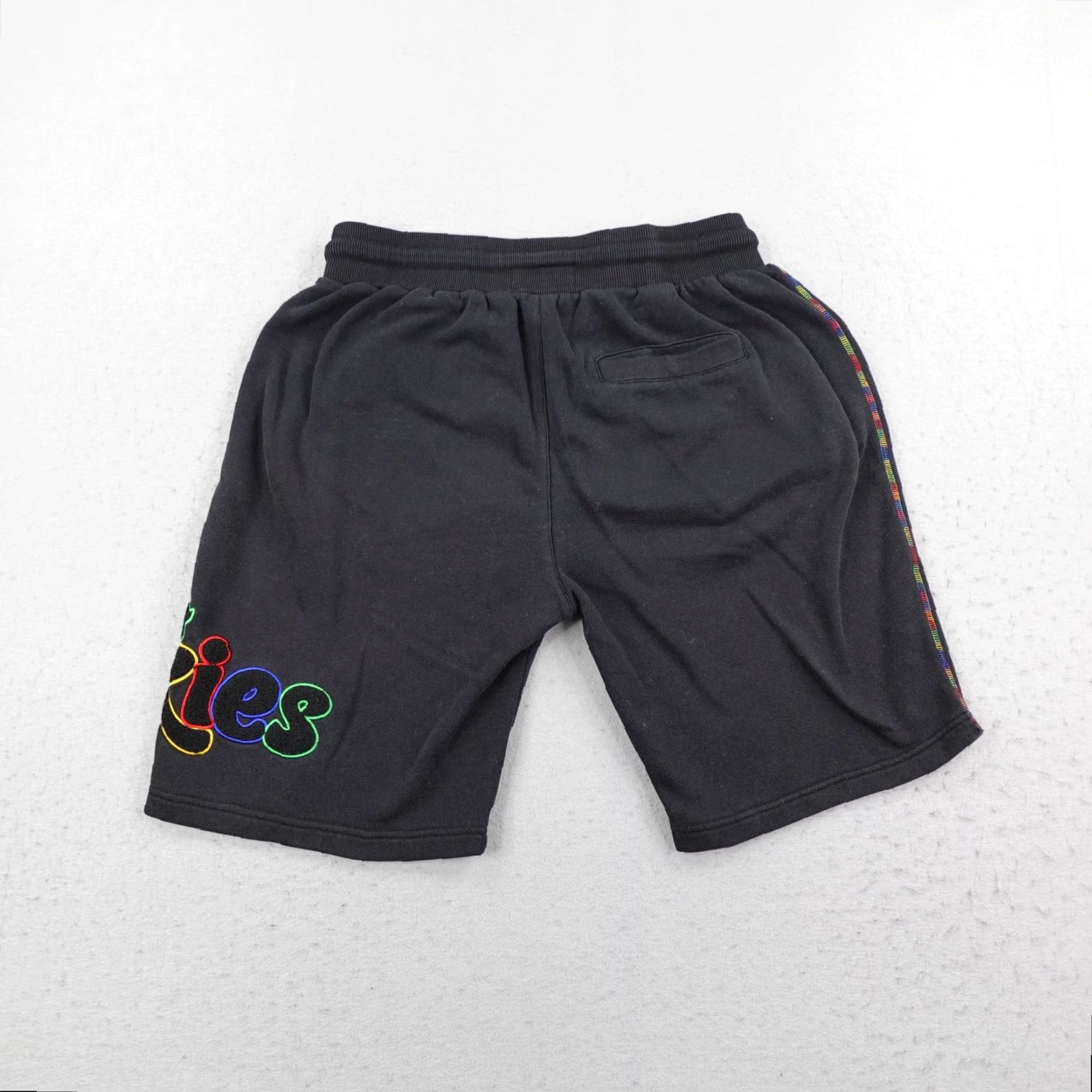 Vintage Cookies SF Shorts Mens Large Black Sweats Rainbow Logo Joggers Cannabis Stoner Size US 33 - 4 Thumbnail