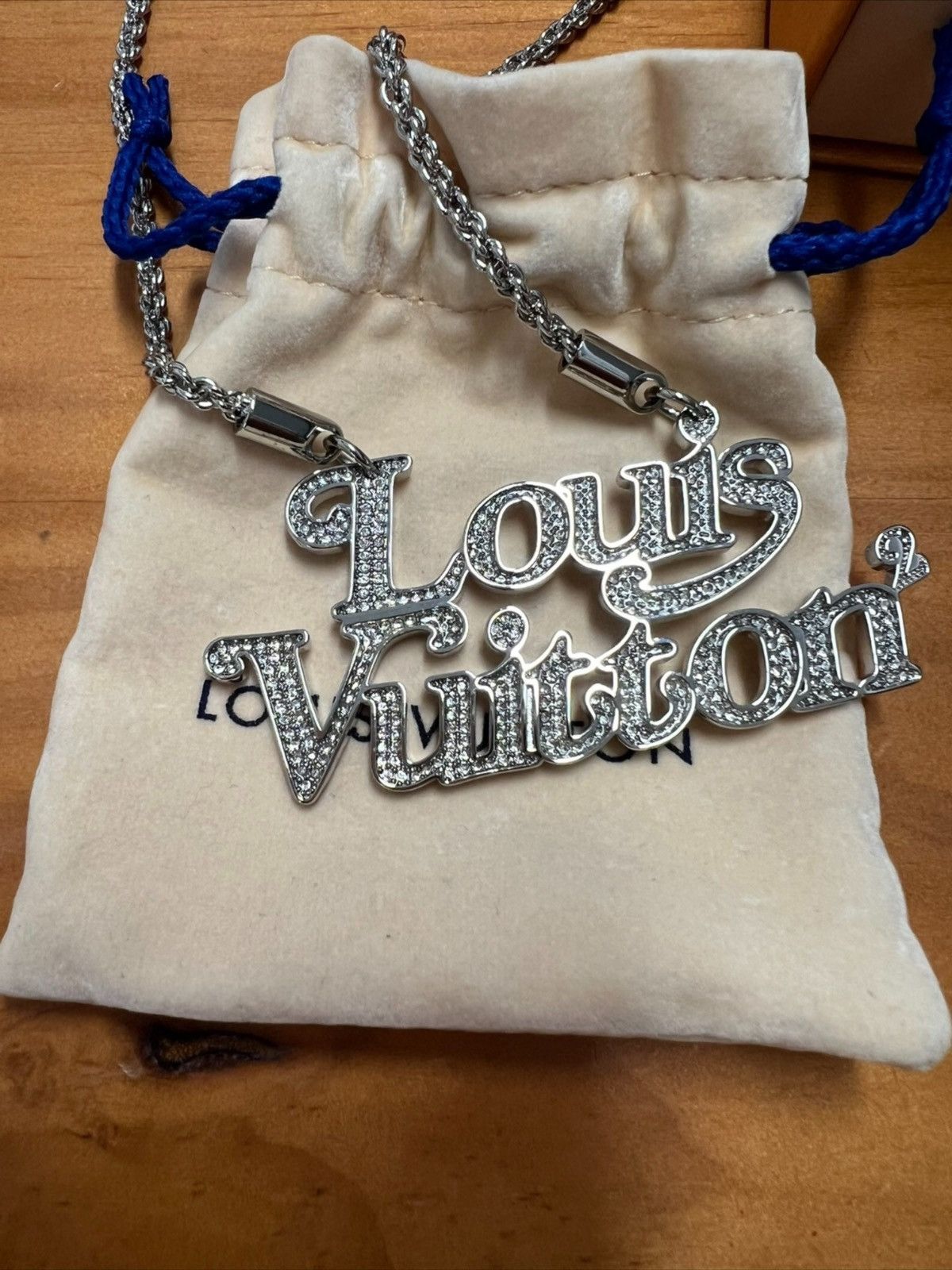 Louis Vuitton Louis Vuitton x Nigo Squared Strass Necklace Size ONE SIZE - 3 Thumbnail