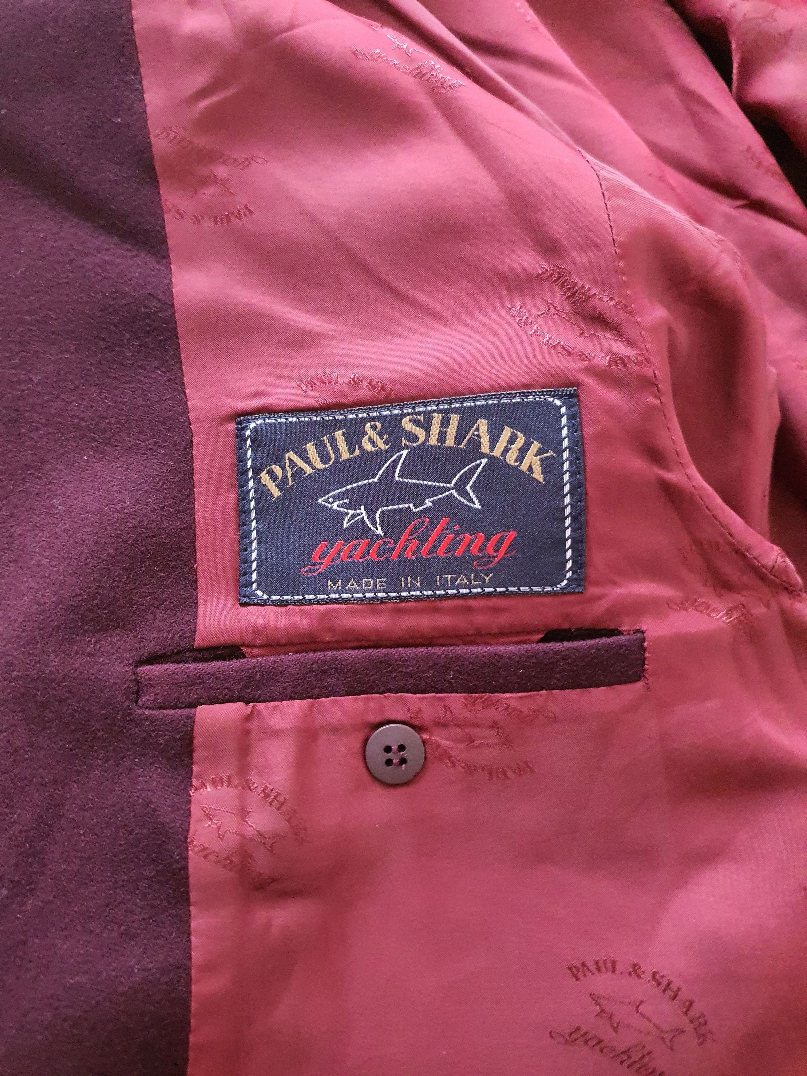 Paul & Shark Vintage Burgundy Maroon Blazer Sports Coat Suit Jacket Size 48S - 5 Thumbnail