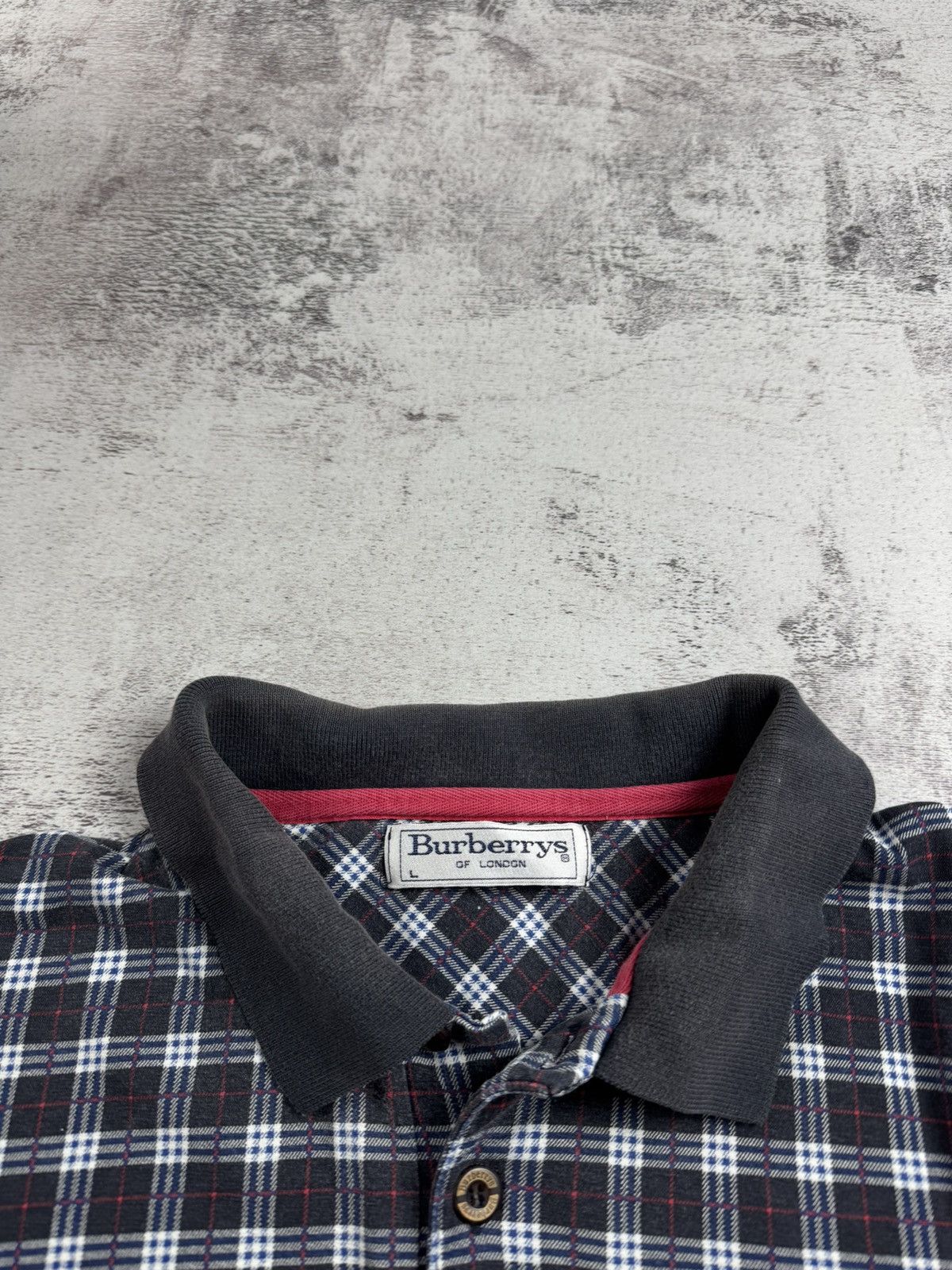 Burberry Burberrys London Men’s Large Monogram Nova Checked Jersey Retro Polo T Shirt Tee Size US L / EU 52-54 / 3 - 13 Thumbnail