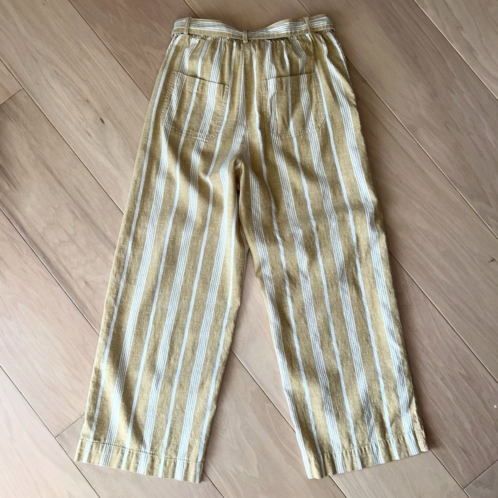 Marine Layer VINTAGE Marine Layer Franki Wide Leg Pant in Gold Stripe 24” Inseam Women’s XS Size 26" / US 2 / IT 38 - 2 Thumbnail