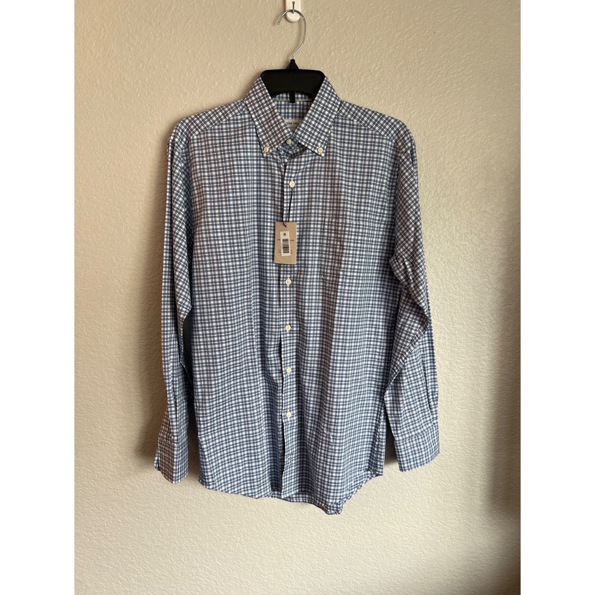 Peter Millar Peter Millar Blue Water Cotton Button-Down Sport Shirt NWT - Size US S / EU 44-46 / 1 - 3 Thumbnail