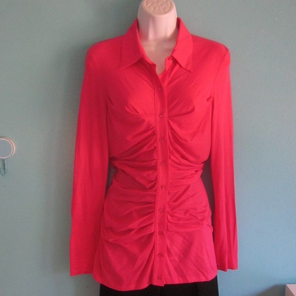 STRENESSE Strenesse Cotton Fitted Blouse Sz 8 Pink Cotton Size M / US 6-8 / IT 42-44 - 6 Thumbnail