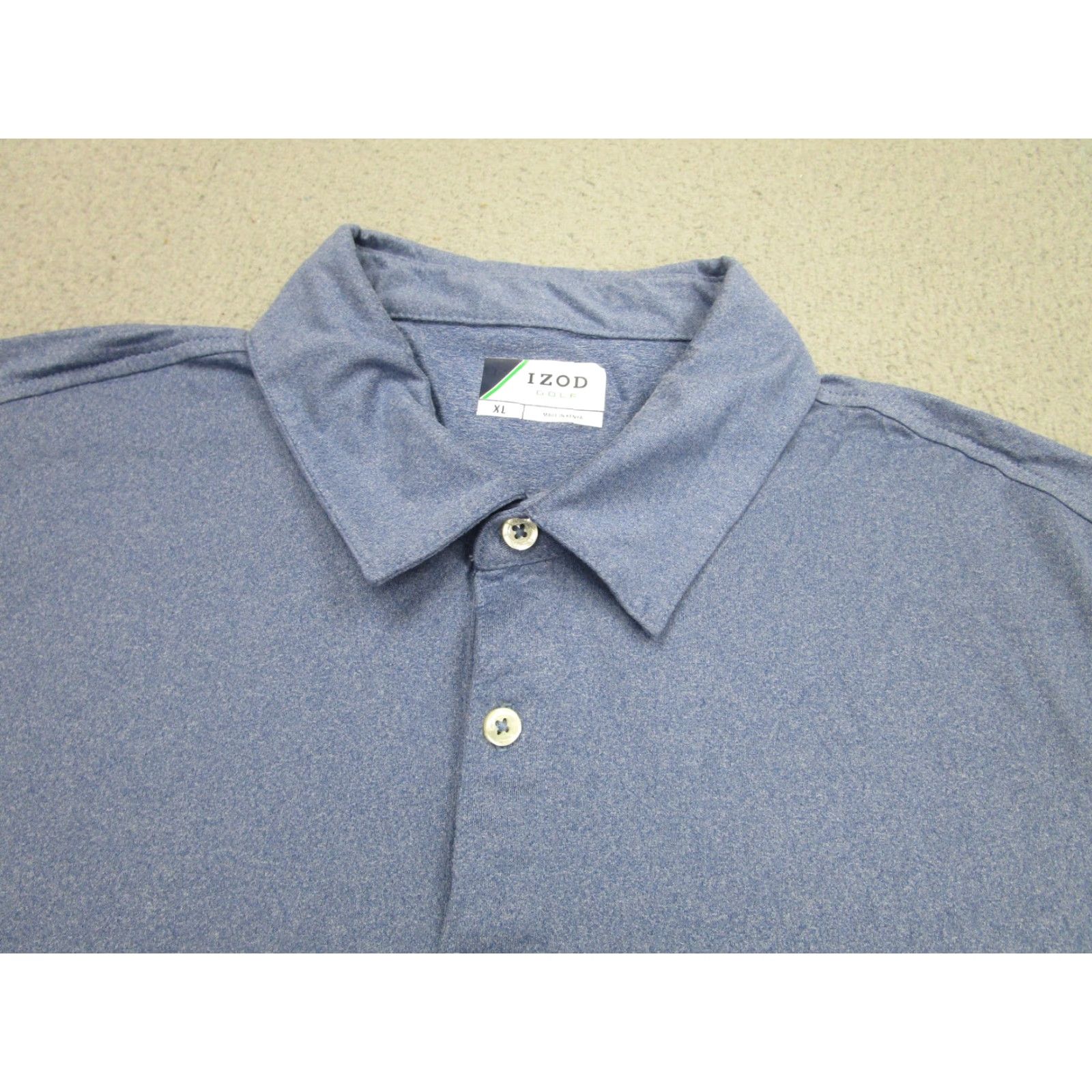 Izod Izod Polo Shirt Men XL Blue Performance Stretch Moisture Wicking Golf Short Sleeve Collared Shirt Size US XL / EU 56 / 4 - 3 Thumbnail