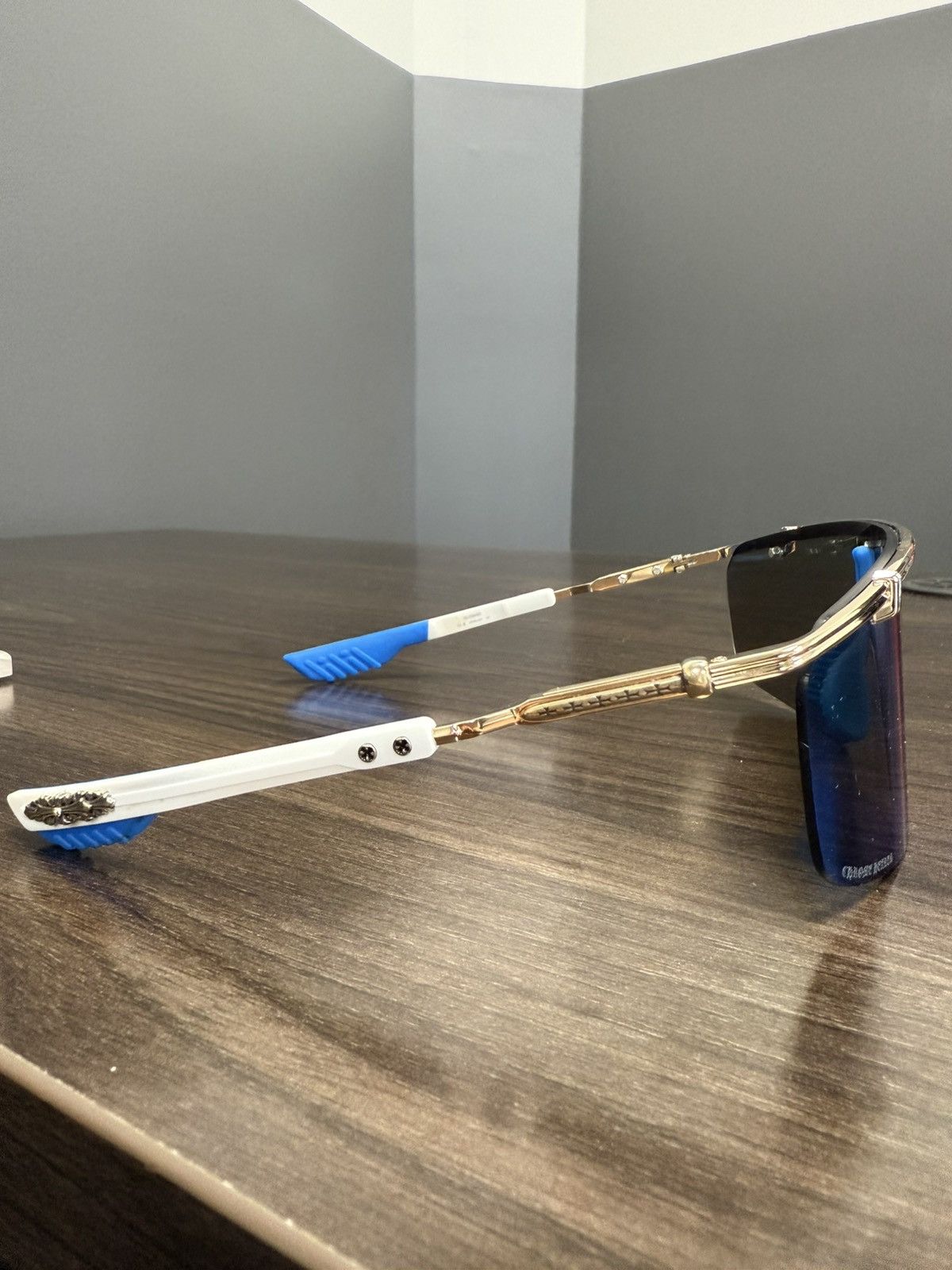 Chrome Hearts Chrome Hearts Clitanic Sunglasses Blue Size ONE SIZE - 5 Thumbnail