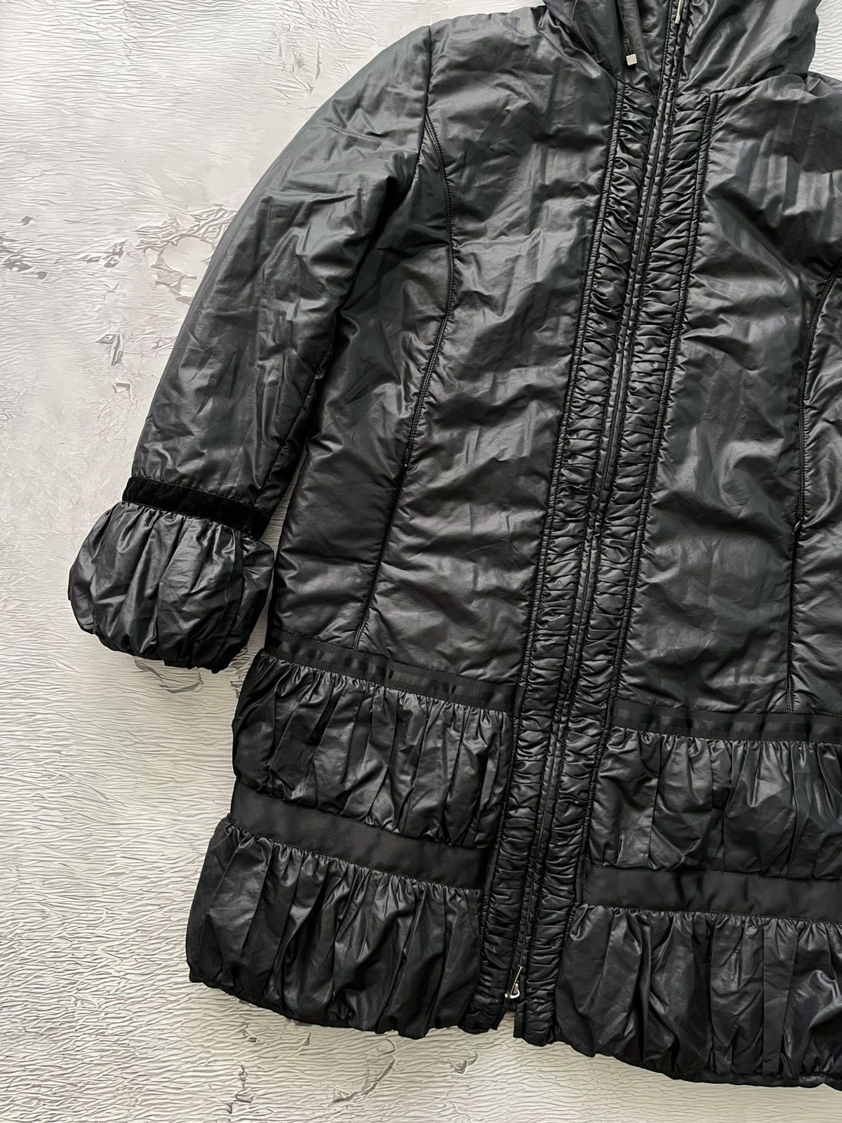 Marina Rinaldi Marina Rinaldi Luxury Vintage Long Coat Jacket Black Size L / US 10 / IT 46 - 3 Thumbnail