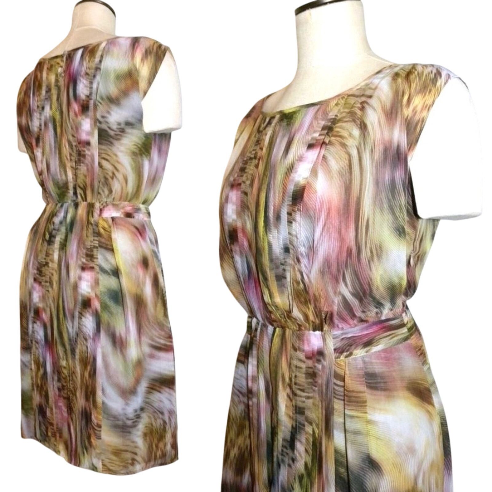 Ellen Tracy Ellen Tracy Multi Color Career Sleeveless Office Dress 6 Size S / US 4 / IT 40 - 4 Thumbnail