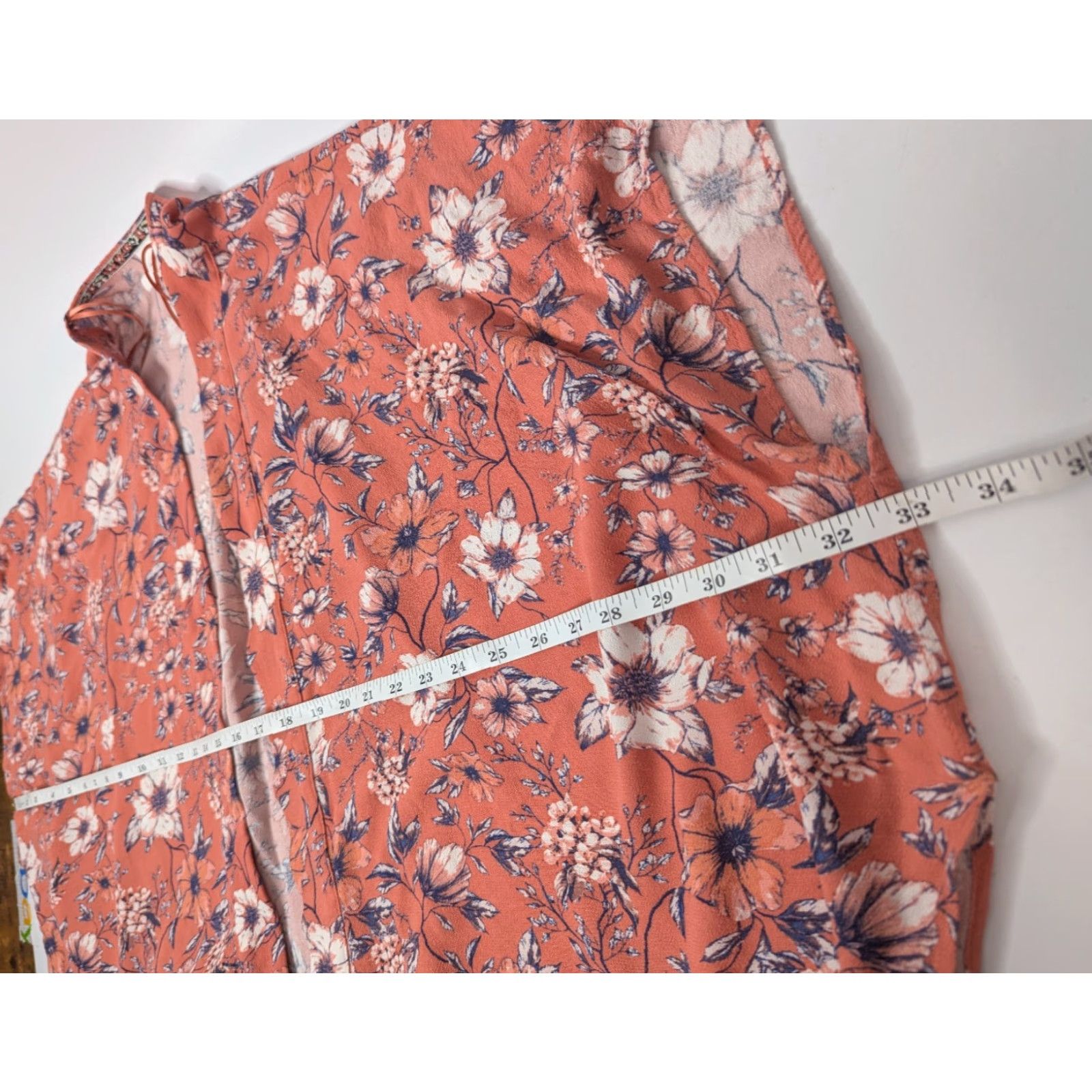 Vintage Knox Rose Women's M/L Pink Orange Open Front Floral Poncho Cover Up Boho Rayon Shirt? Size M / US 6-8 / IT 42-44 - 7 Thumbnail