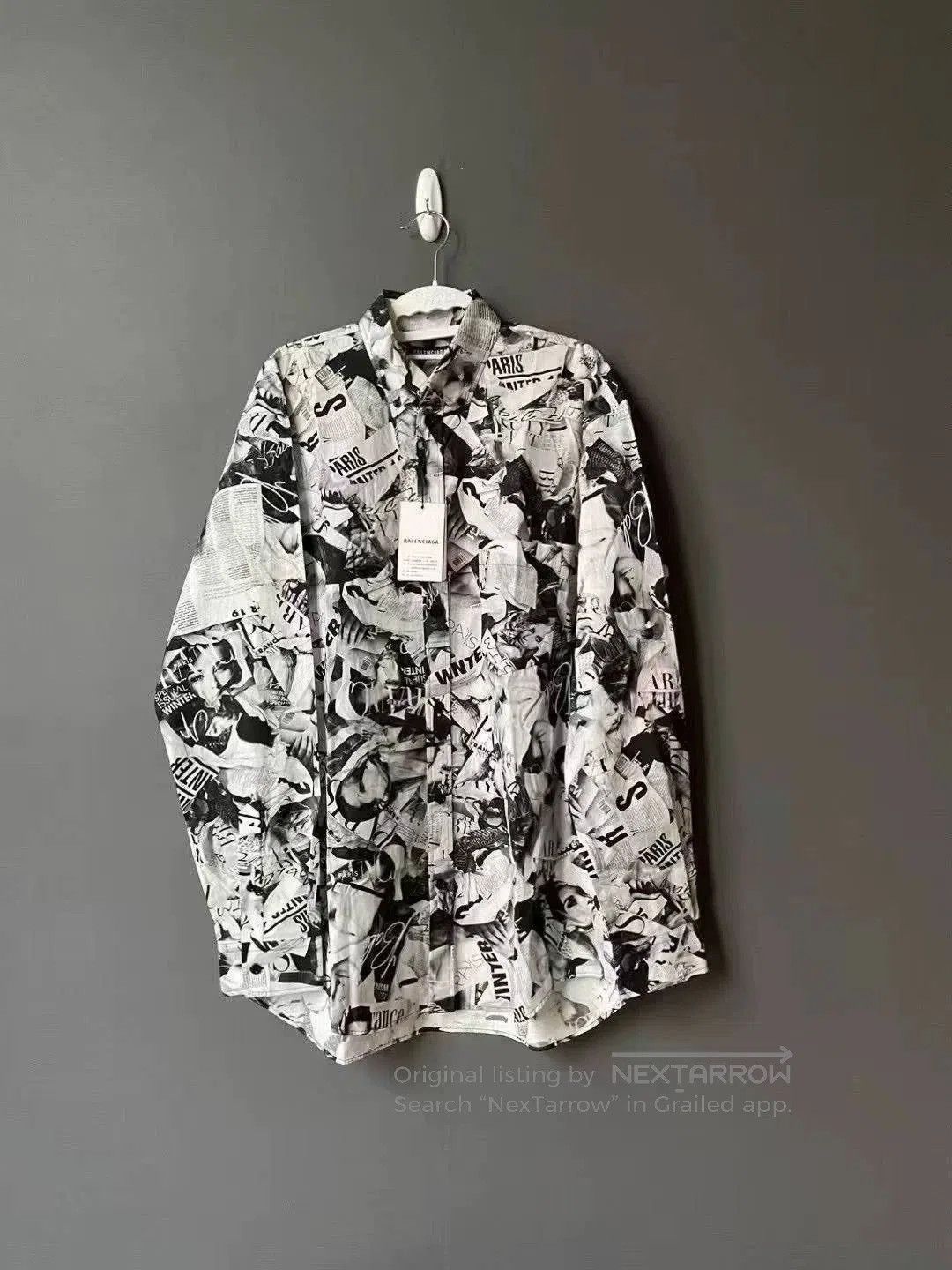 Balenciaga Balenciaga Newspaper Print Button-Up Shirt. Size US S / EU 44-46 / 1 - 1 Thumbnail