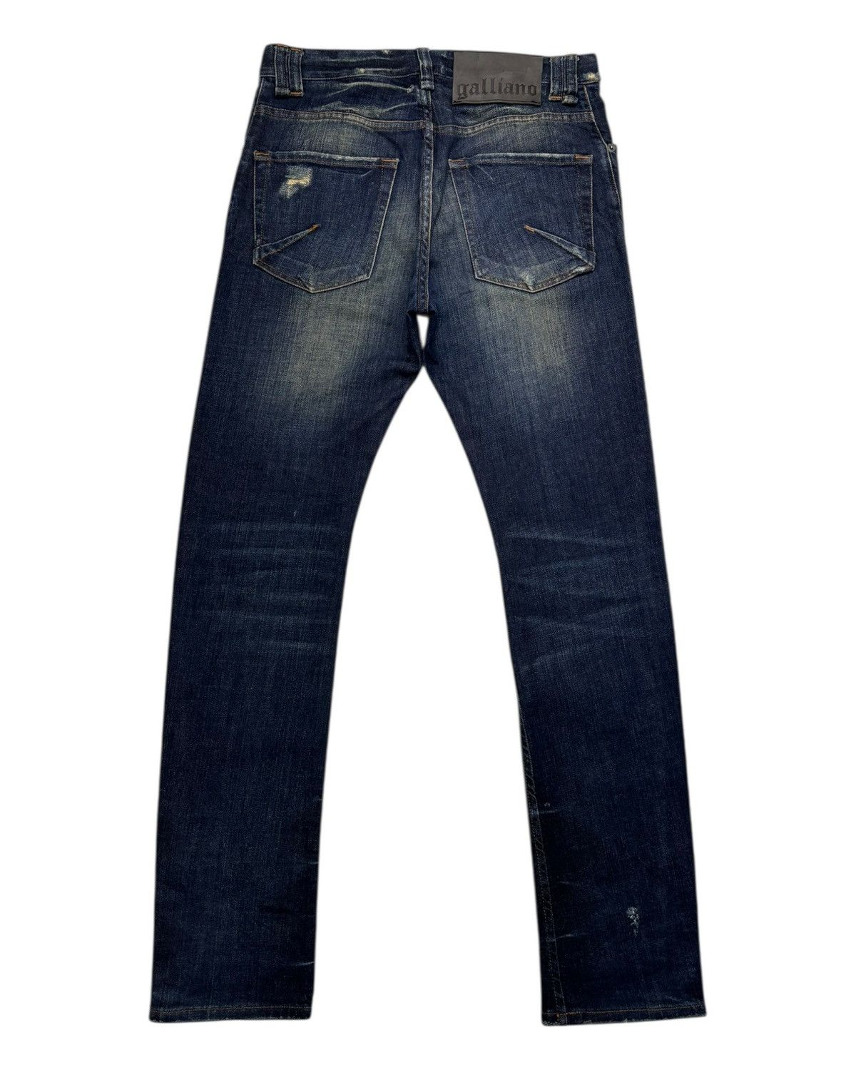If Six Was Nine × John Galliano Vintage Galliano Patchwork Distressed Denim Jeans Letters Size US 32 / EU 48 - 8 Thumbnail
