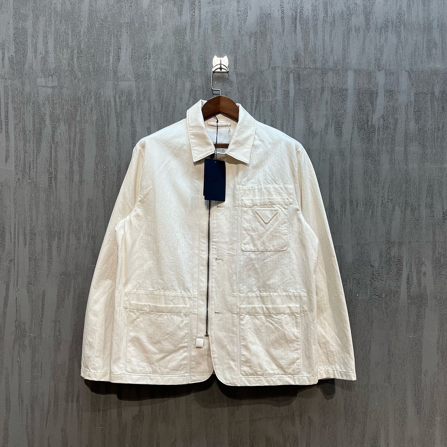 Prada Prada Logo Patch Zip-Up Jacket Size M Size US M / EU 48-50 / 2 - 1 Thumbnail