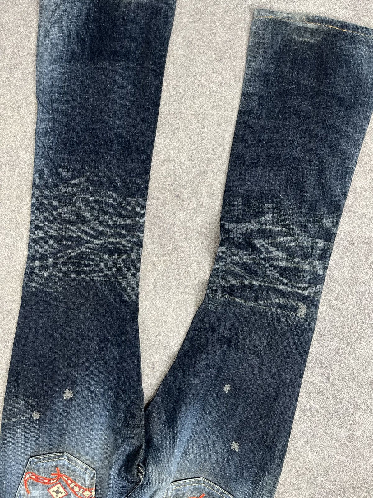 Tornado Mart Something edwin vienus flared distressed jeans Size US 28 / EU 44 - 13 Thumbnail