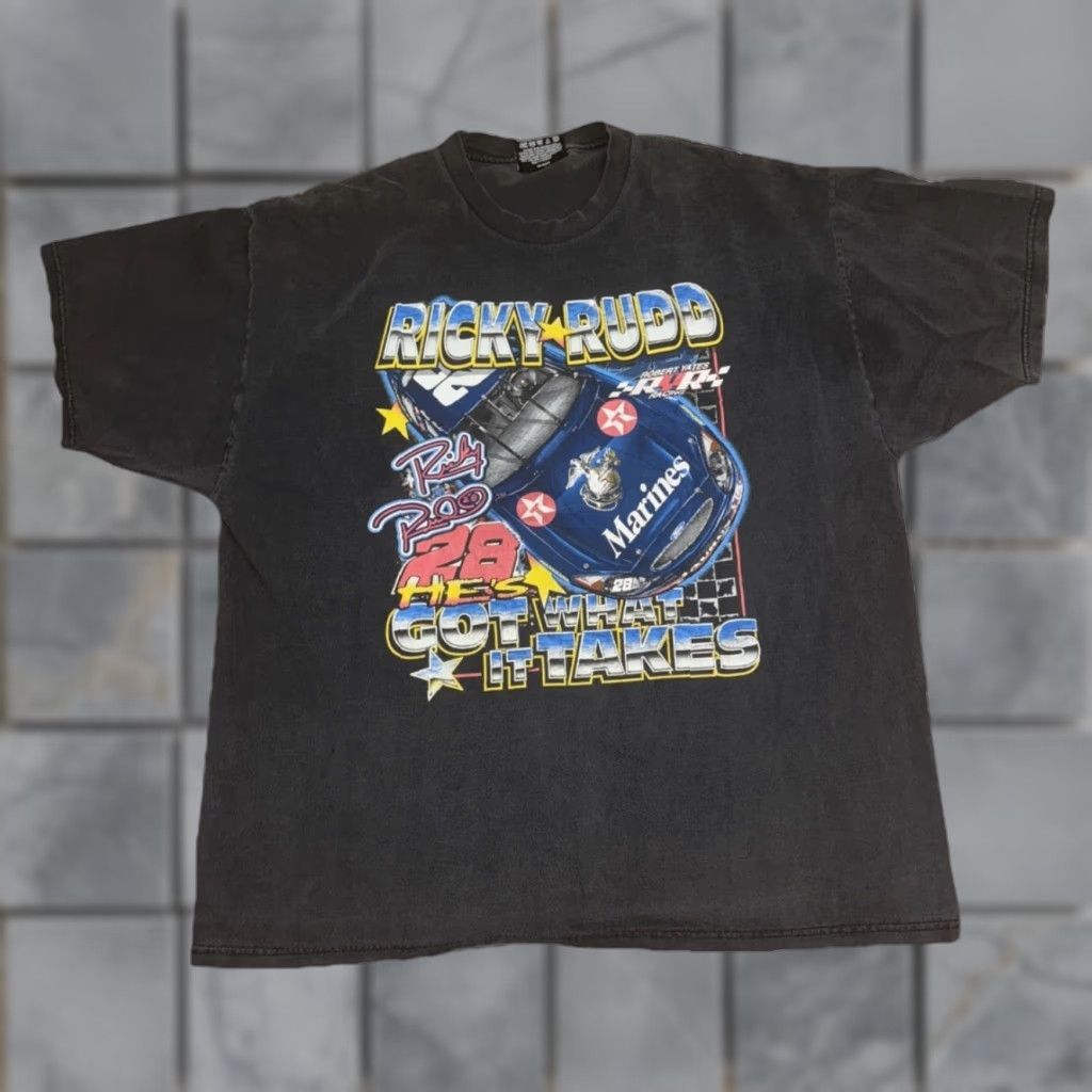 Chase Authentics VINTAGE Chase Authentics Ricky Rudd #28 NASCAR Racing T-Shirt Black XL Mens Short Sleeve Graphic Print 90s Cars Nascar T-Shirt Size US XL / EU 56 / 4 - 1 Thumbnail