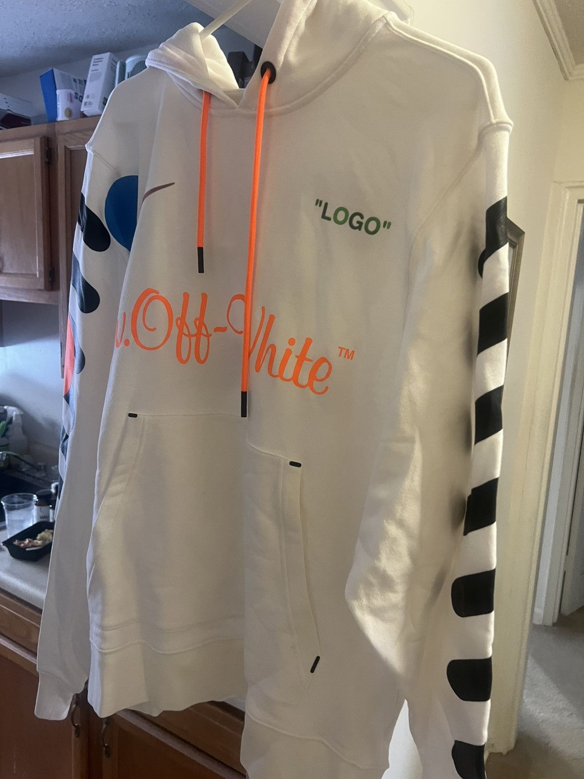 Nike × Off-White Nike Off-White Virgil white hoodie large Size US L / EU 52-54 / 3 - 1 Thumbnail
