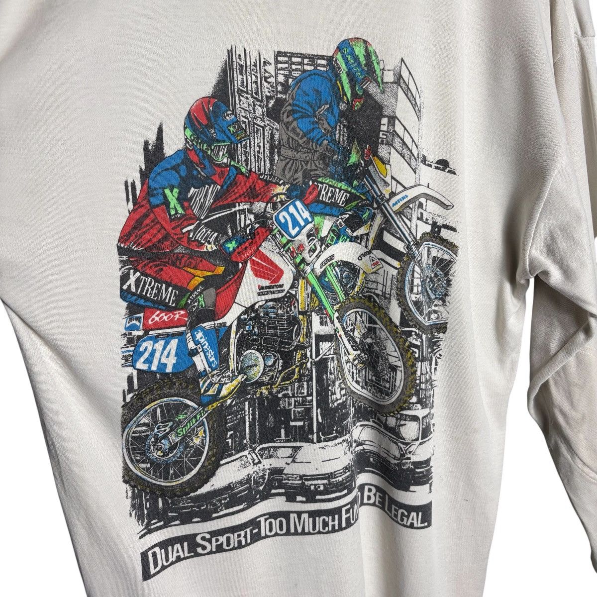 Vintage Vintage 90s Motocross Jersey Biker Shirt / Honda Size US XL / EU 56 / 4 - 3 Thumbnail