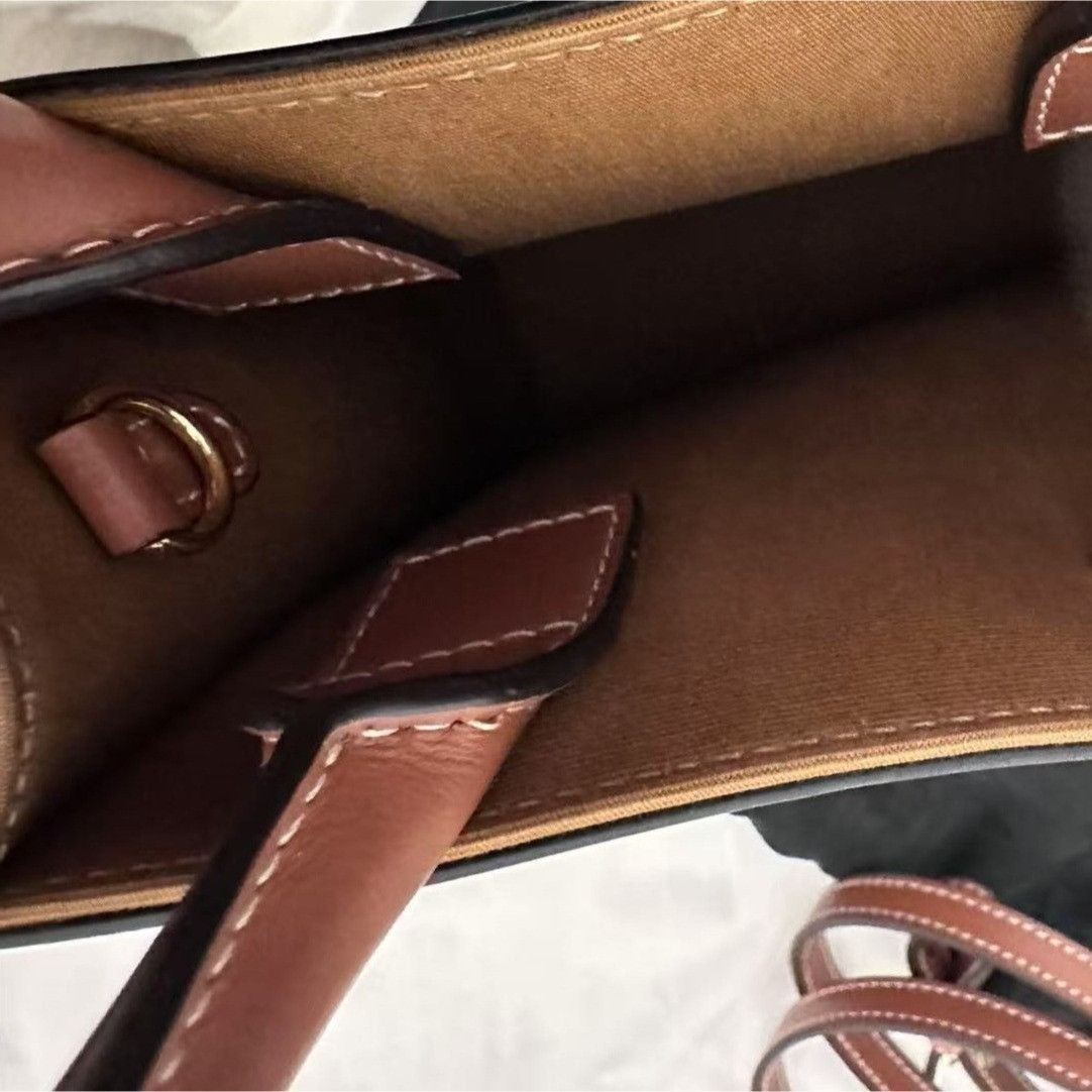 Celine Celine Womens Mini Vertical Cabas Bag With Triomphe Canvas & Size ONE SIZE - 13 Thumbnail
