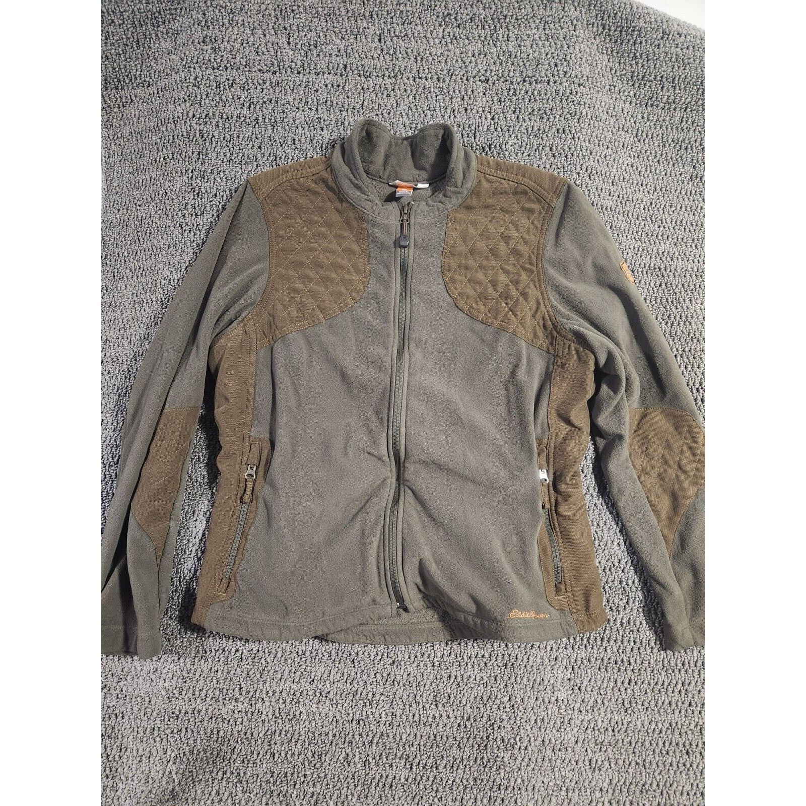 Eddie Bauer Eddie Bauer Fleece Jacket Brown Zip Women's Petite Large Size L / US 10 / IT 46 - 1 Thumbnail