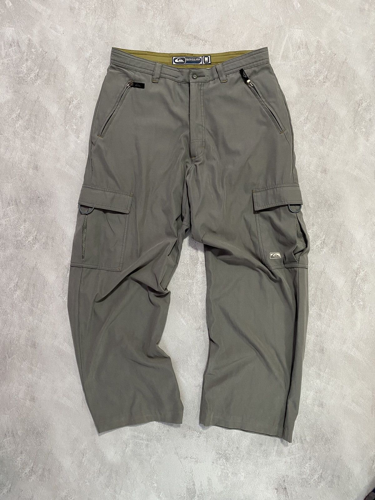 Japanese Brand × Quiksilver Vintage 90s y2k crazy pants cargo Quiksilver velvet SIZE - M Size US 33 - 1 Thumbnail