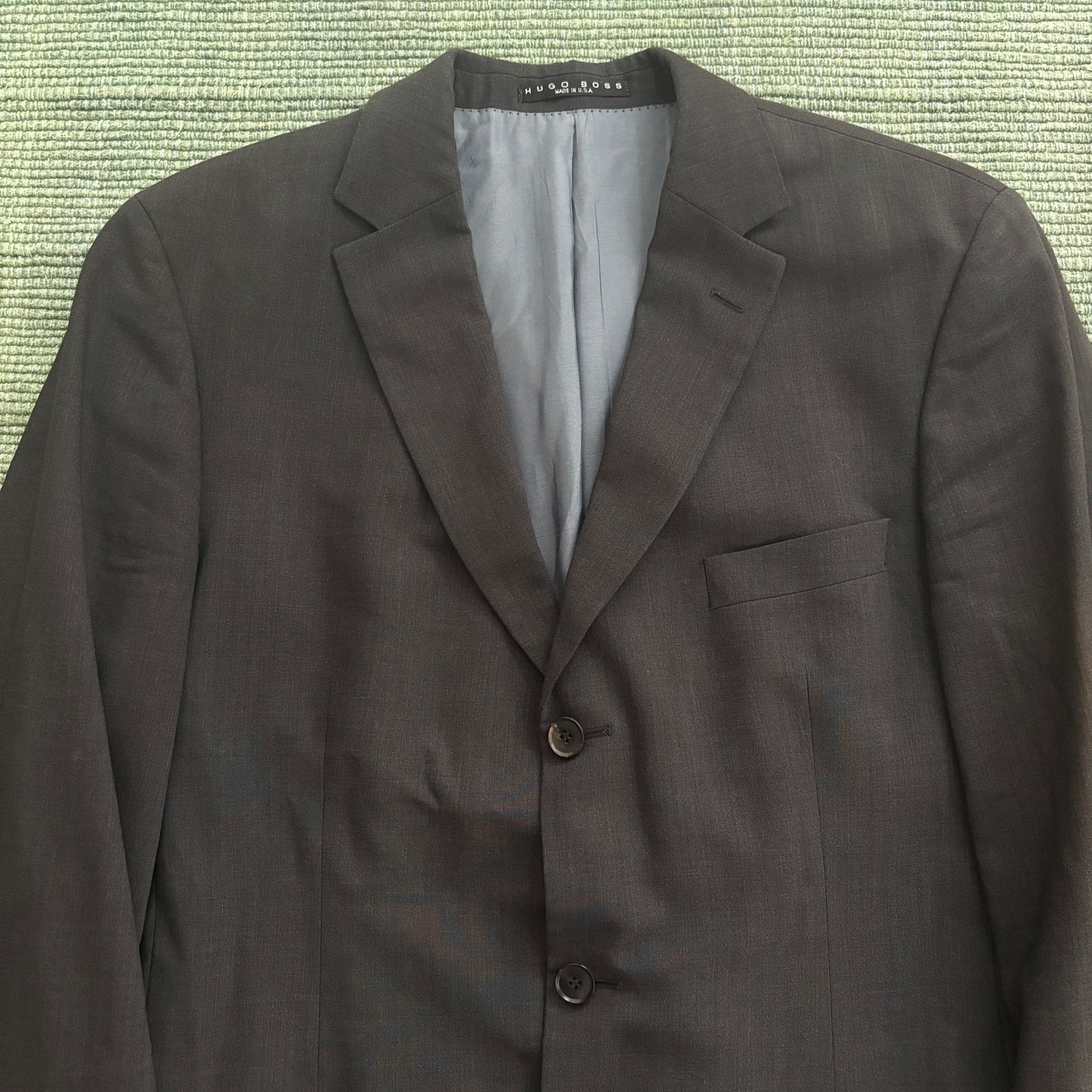 Hugo Boss Hugo Boss Black 3 Button Suit Jacket Blazer Sz 46R/L Size 46R - 2 Thumbnail
