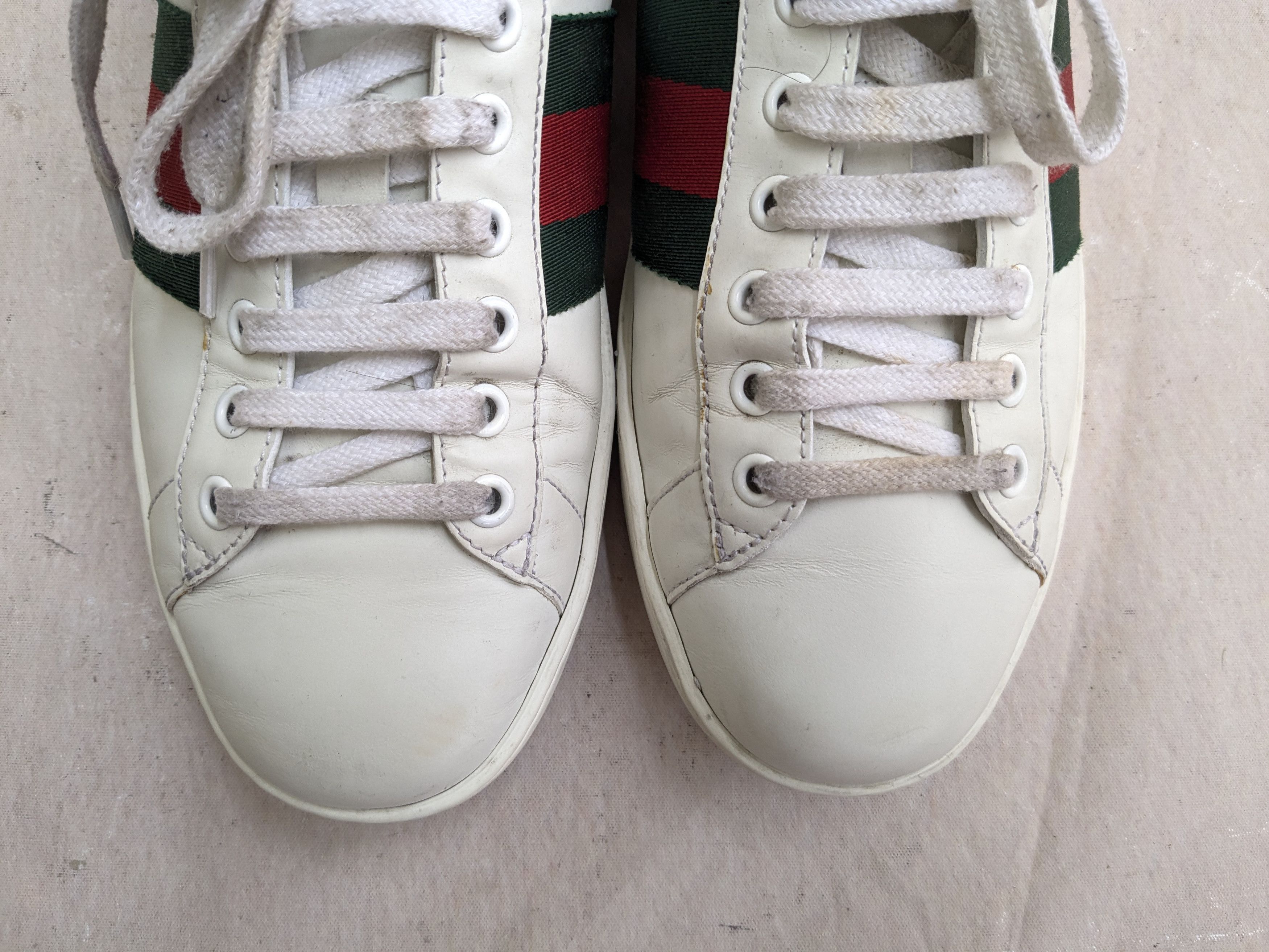 Gucci Gucci Ace Sneakers White Low Tops 7 Leather Size US 7 / EU 40 - 3 Thumbnail