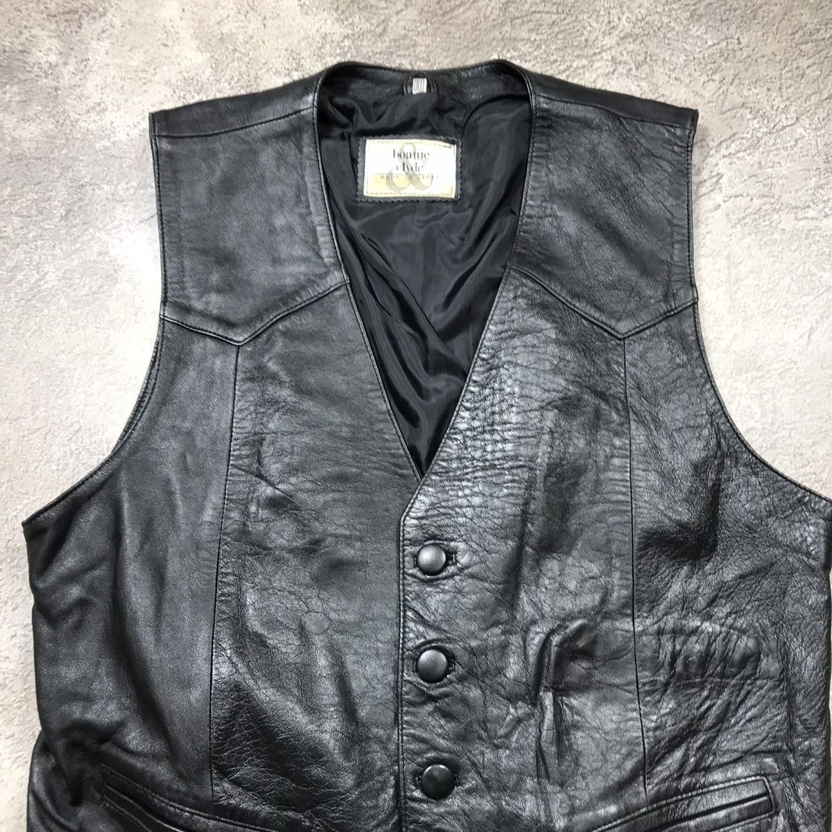 Japanese Brand VINTAGE Y2K LEATHER JACKET JAPAN CASUAL STREETWEAR 90s Size US XL / EU 56 / 4 - 2 Thumbnail