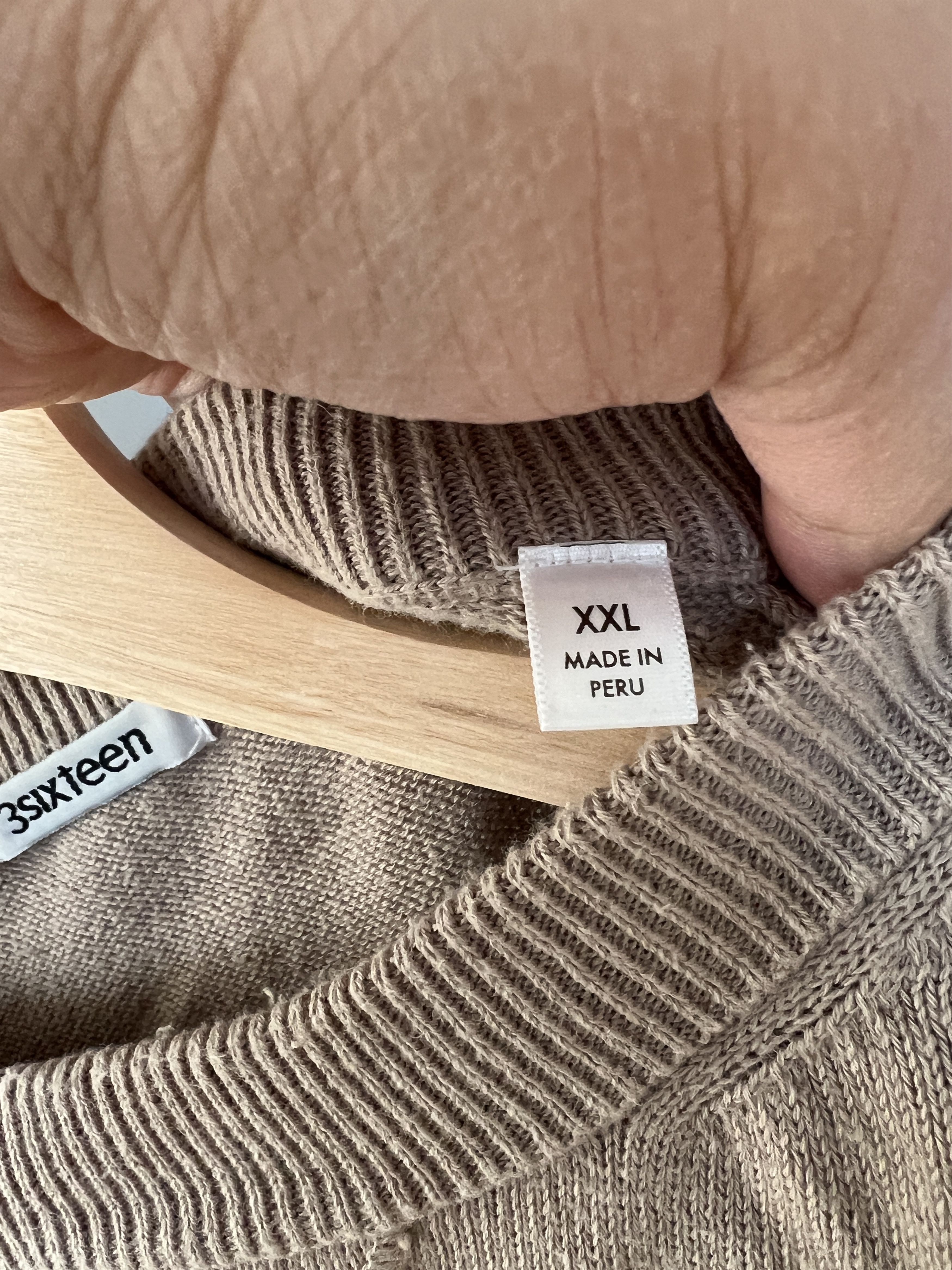 3sixteen Knit Shirt Cotton Linen Beige Size US XXL / EU 58 / 5 - 3 Thumbnail
