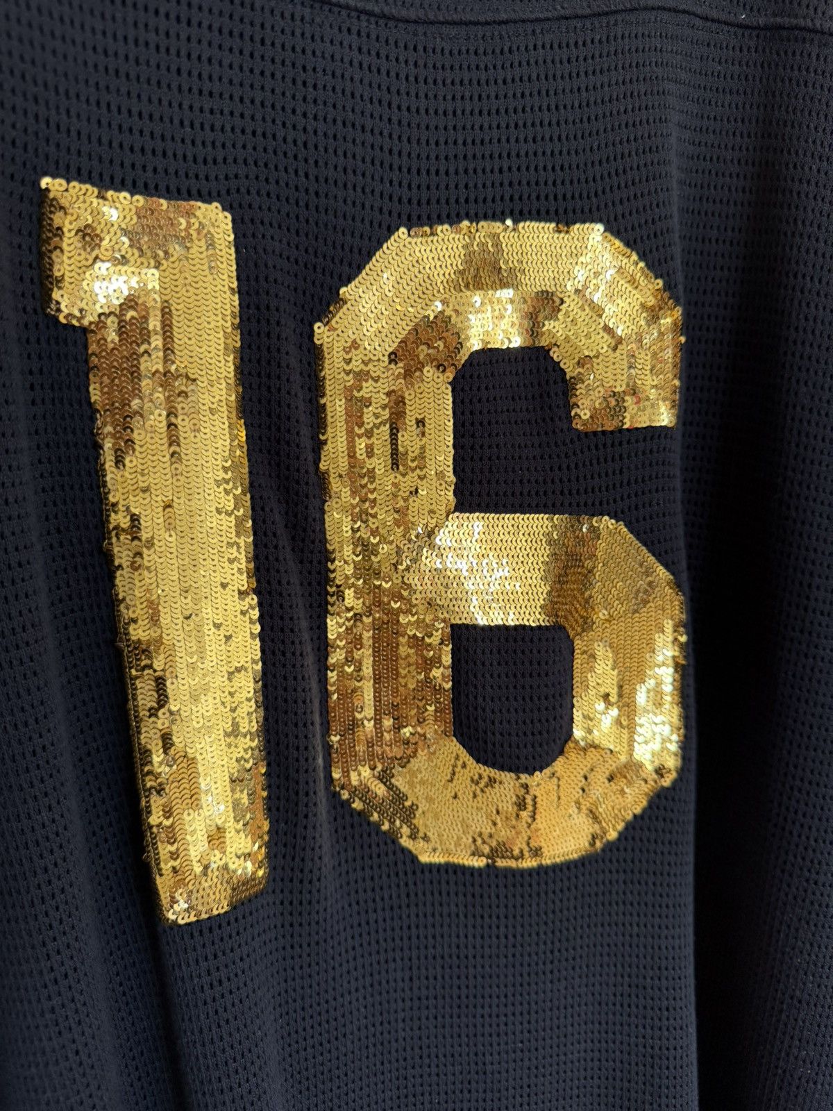 Celine $1.74k SS23 Celine 16 black gold sequin logo jersey t shirt Size US S / EU 44-46 / 1 - 9 Thumbnail