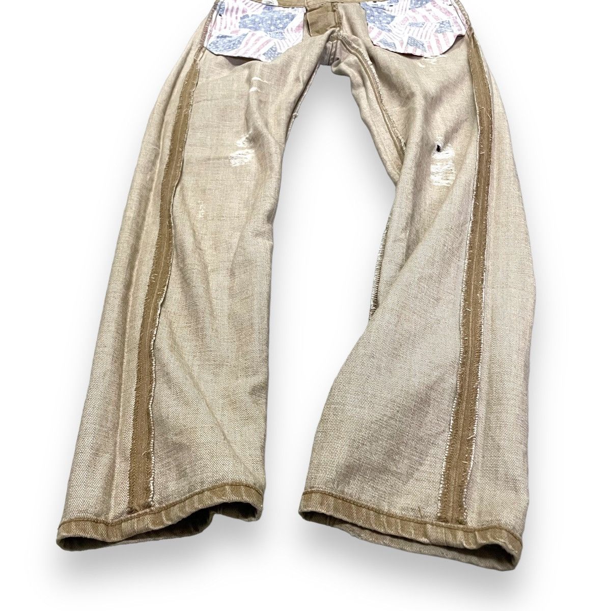 GOA 🇯🇵 BACK NUMBER DISTRESSED DENIM PANTS Size US 30 / EU 46 - 11 Thumbnail