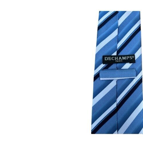 Other Hand Made DECHAMPS 100% Silk Striped Tie. Size ONE SIZE - 4 Thumbnail