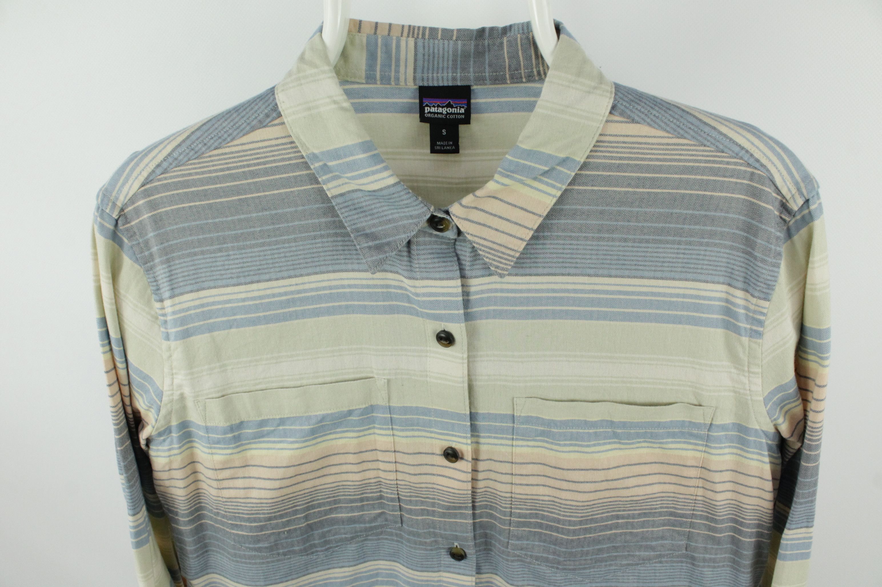 Designer × Patagonia Patagonia Organic Cotton Multi Striped Casual Shirt WMNS Size S / US 4 / IT 40 - 2 Thumbnail