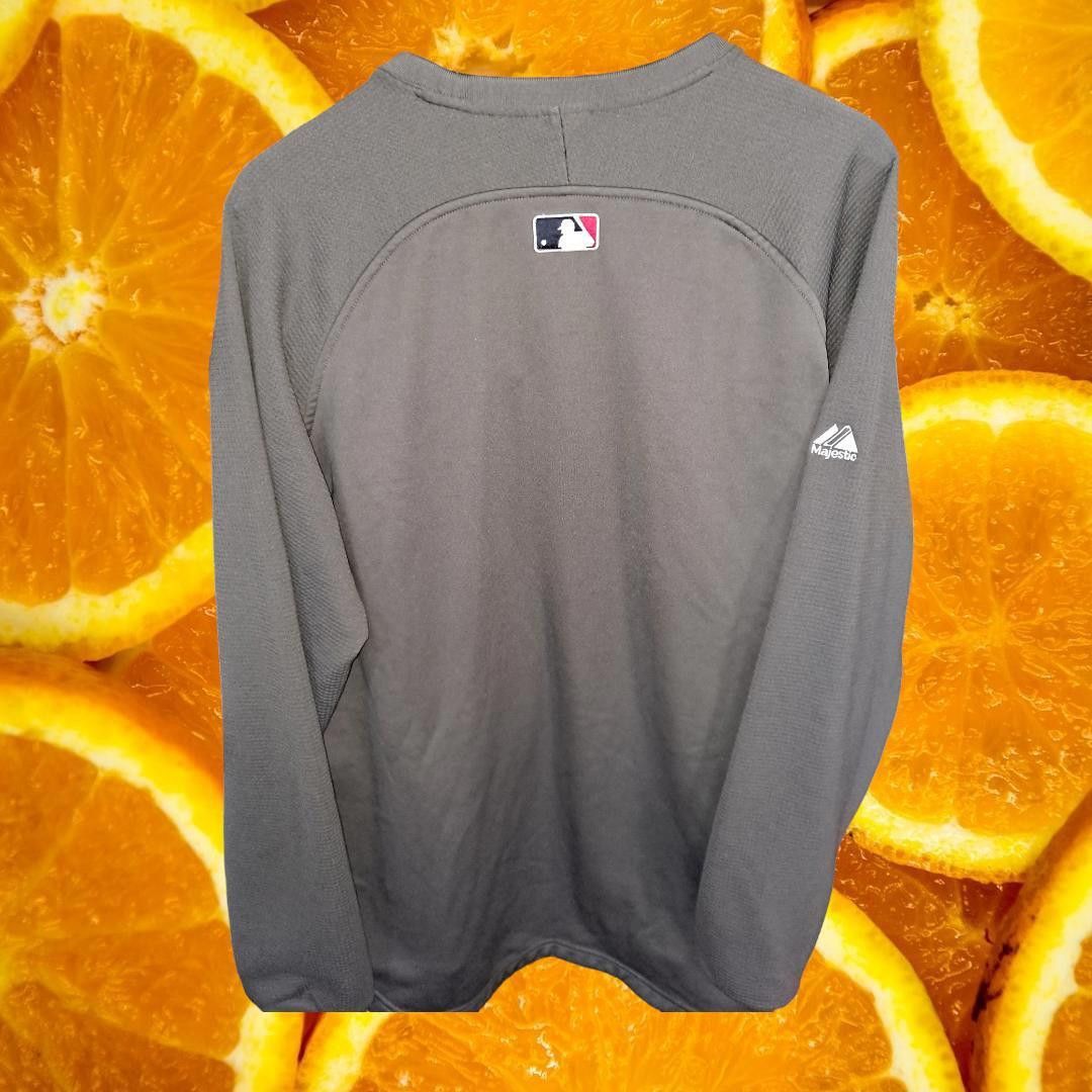 Majestic Majestic MLB Boston Red Sox Long Sleeve Shirt Gray and Blue Size US XL / EU 56 / 4 - 7 Thumbnail