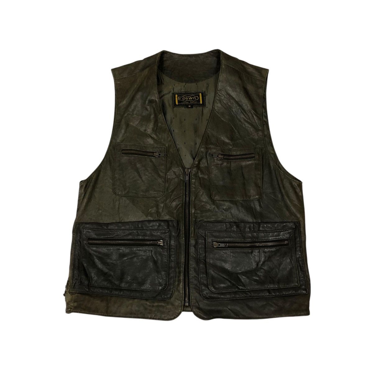 Genuine Leather 🔥VINTAGE GENUINE LEATHER BIKER JACKET DEWN ISSEY MIYAKE Size US M / EU 48-50 / 2 - 1 Thumbnail