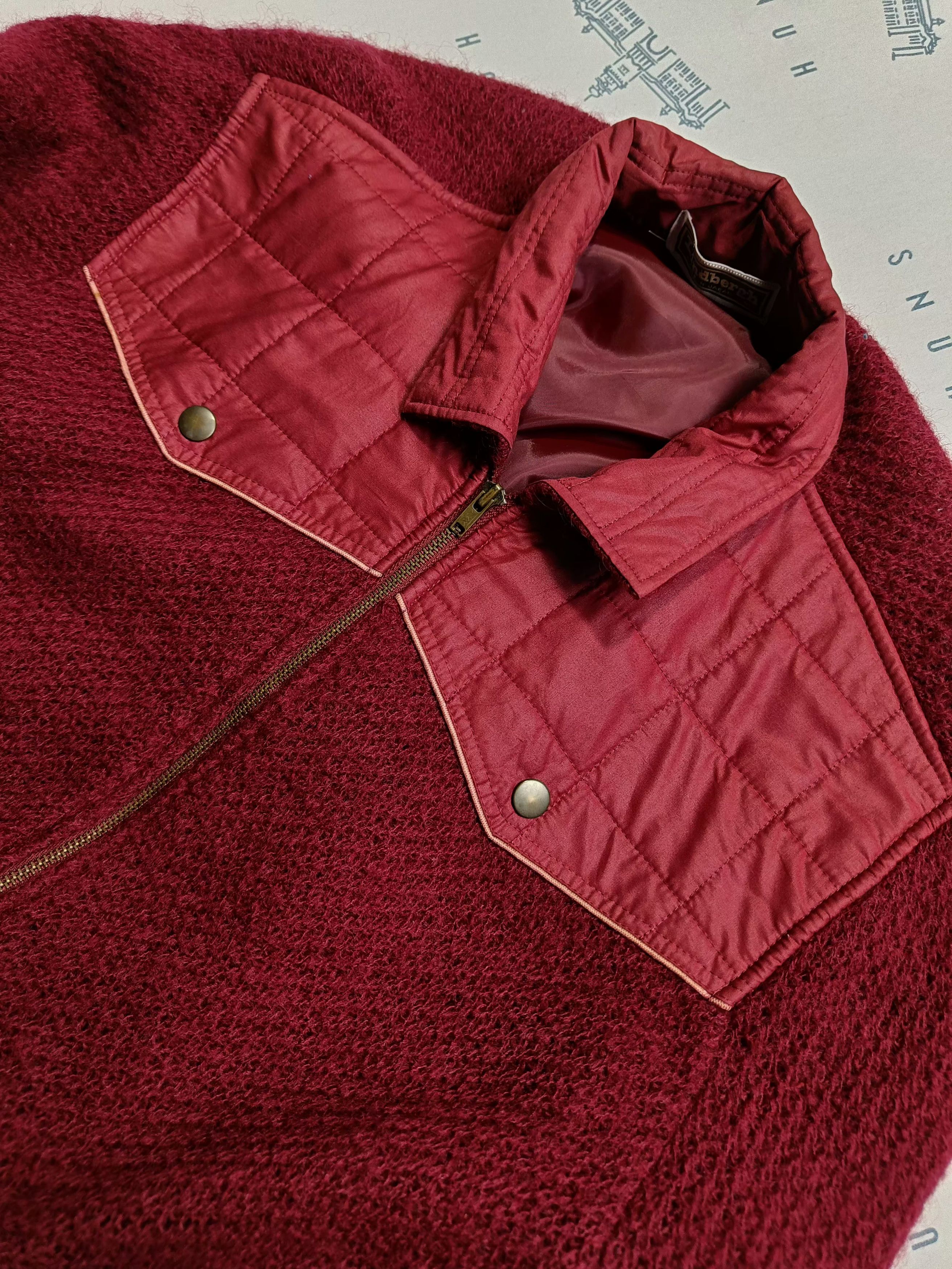 Lindbergh Vintage Lindbergh Maroon Knit Jacket Size US M / EU 48-50 / 2 - 13 Thumbnail