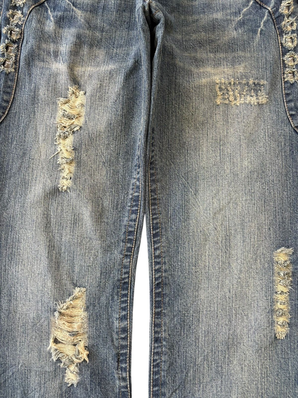 In The Attic Vintage In The Attic Double Waist Mud Wash Studd Baggy Jeans Size US 30 / EU 46 - 3 Thumbnail