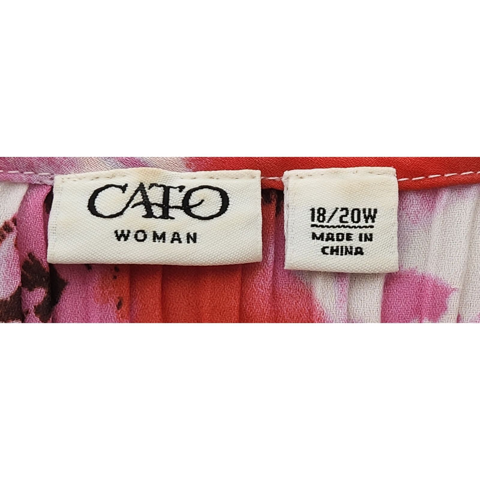 Other Cato Pink Purple Accordion Pleated Button Up Top 18W 20W Size XXL / US 16-18 / IT 52-54 - 5 Thumbnail
