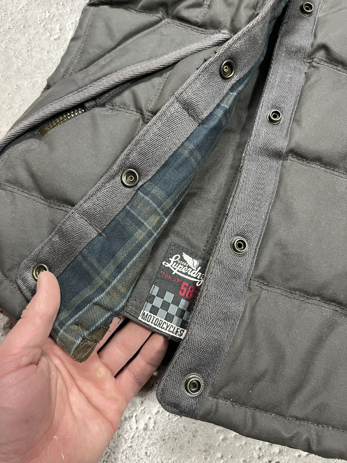 Superdry Superdry Womens Padded Vest Grey Motorcycle Style Size XS / US 0-2 / IT 36-38 - 8 Thumbnail
