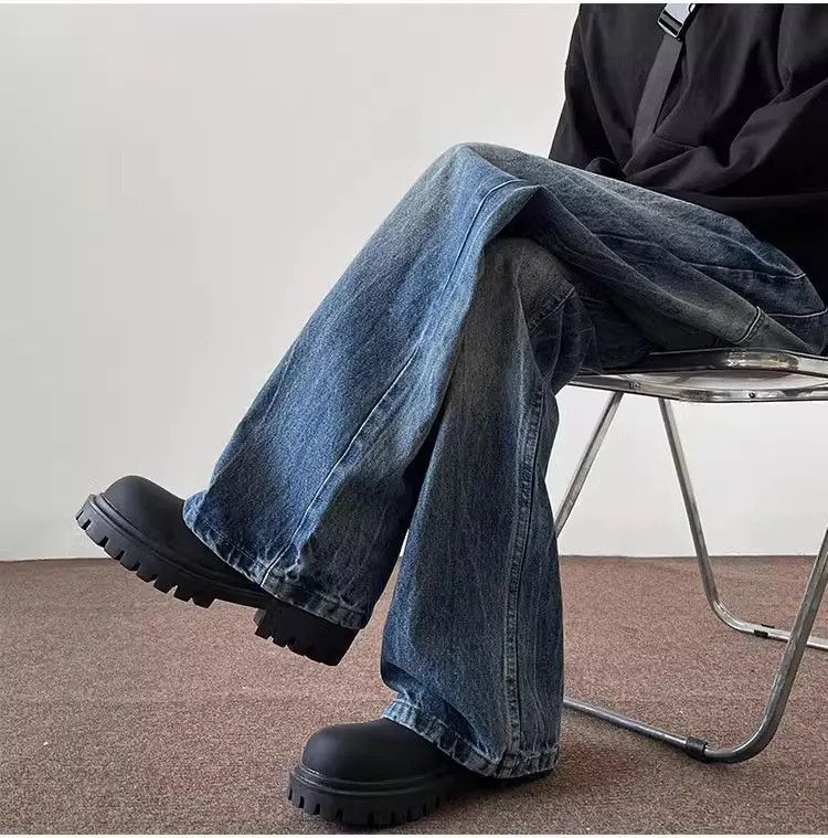 Japanese Brand Retro washed straight leg jeans Size US 32 / EU 48 - 3 Thumbnail