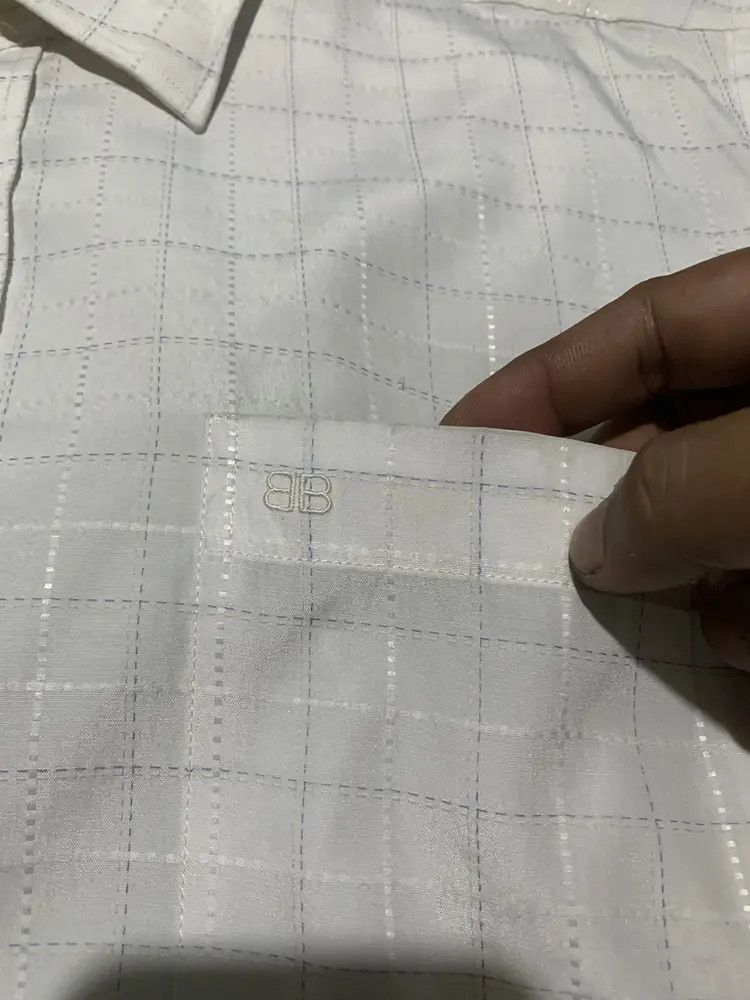 Balenciaga 90s Balenciaga stitches plaid shirt Size US M / EU 48-50 / 2 - 2 Thumbnail