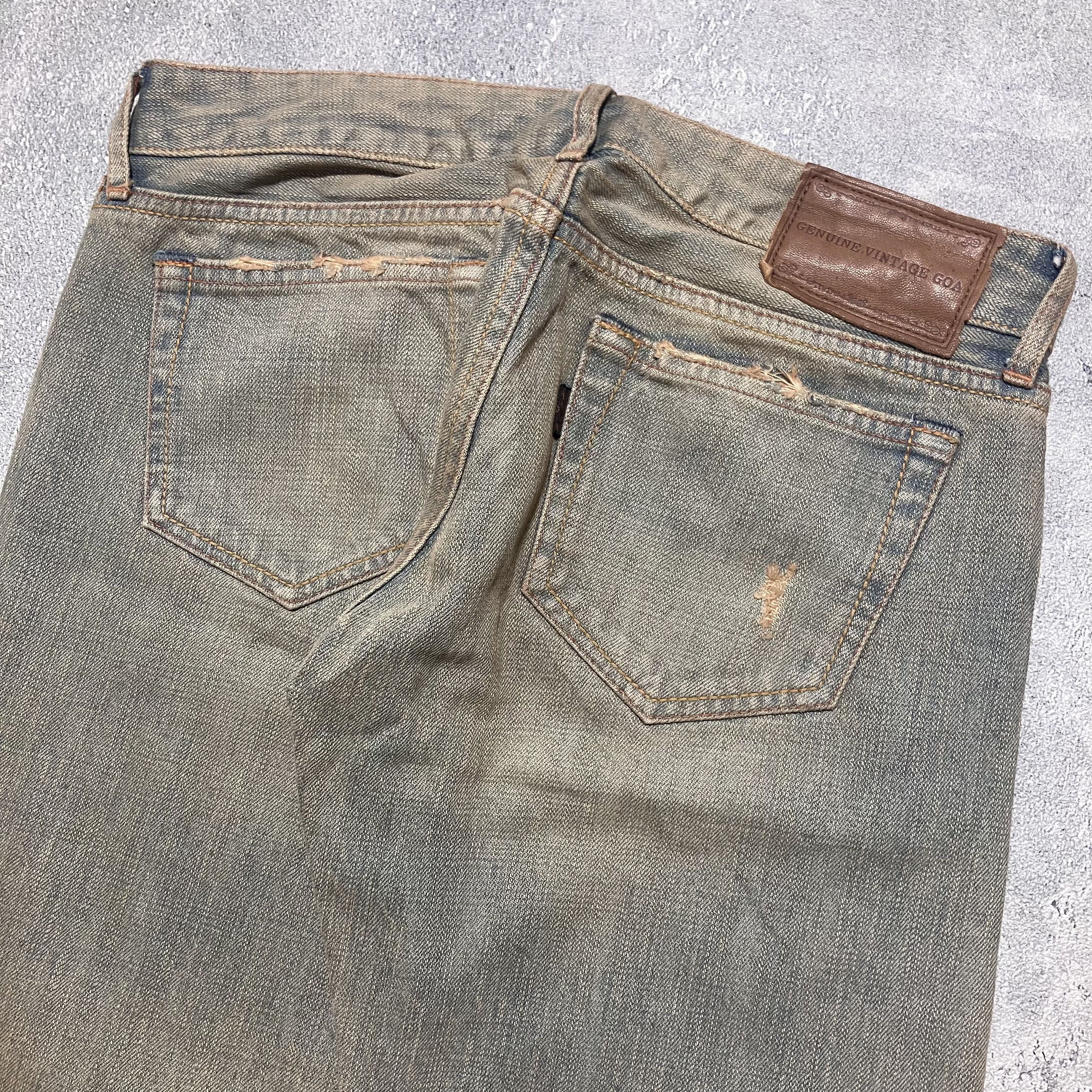GOA GOA distressed mudwash heavy-weight selvedge denim Size US 30 / EU 46 - 8 Thumbnail