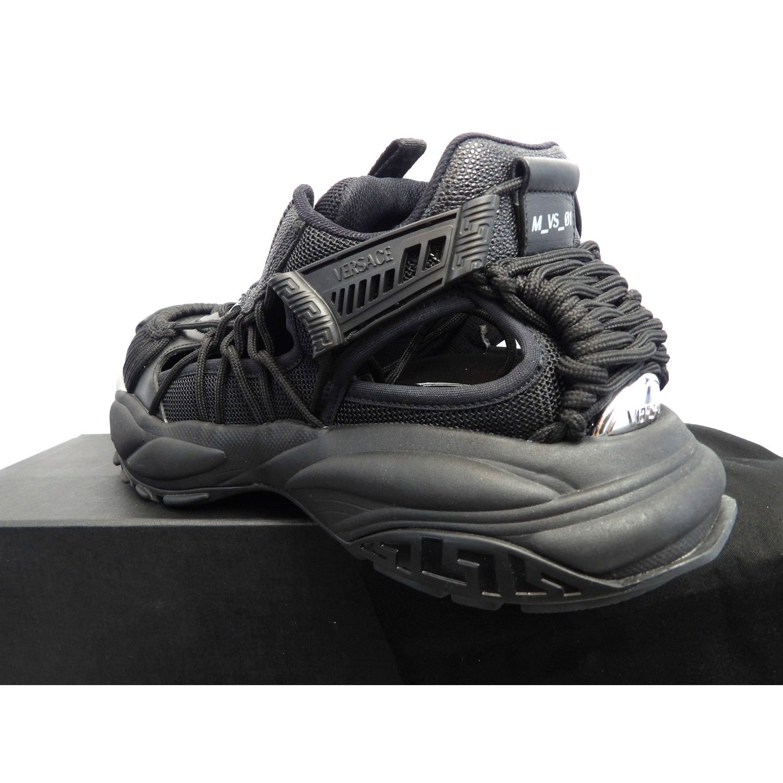 Versace VERSACE MERCURY BLACK LEATHER PLATFORM SNEAKERS 48 15 ITALY Size US 15 / EU 48 - 9 Thumbnail