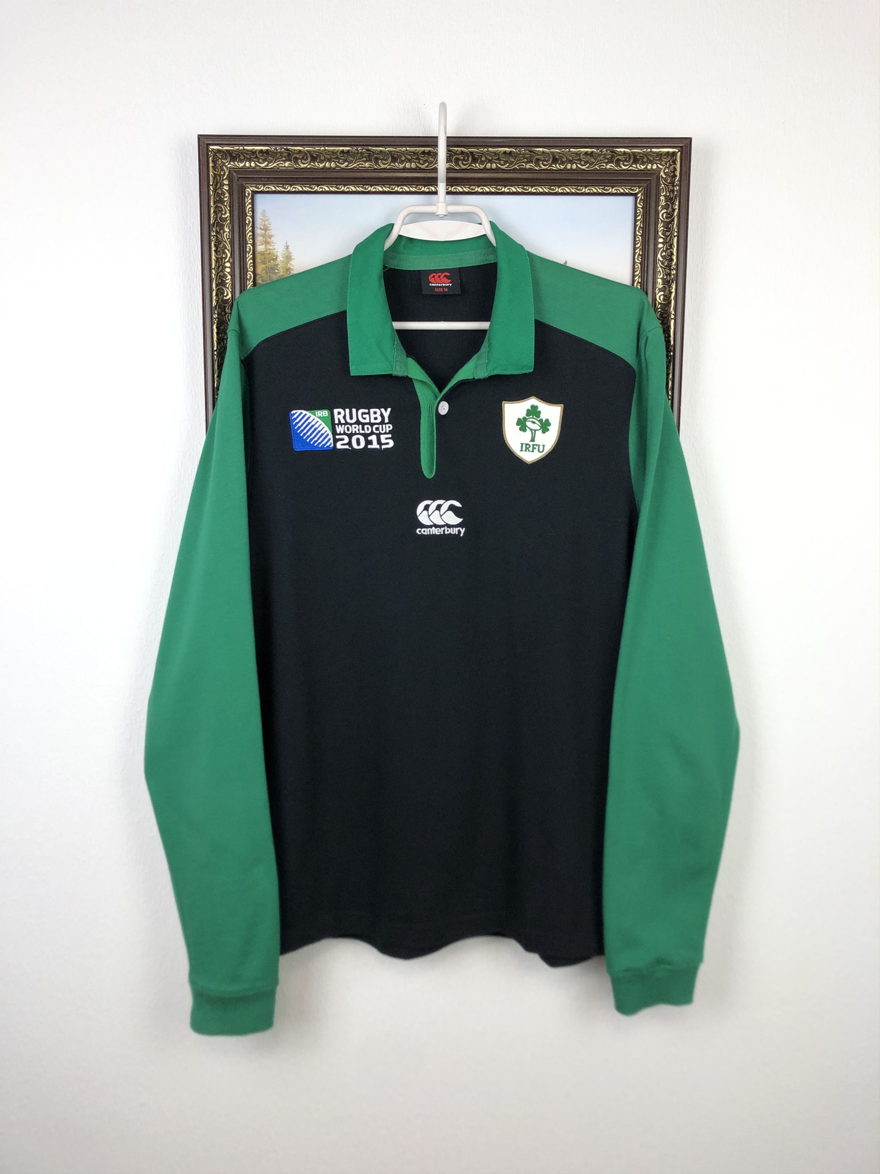Vintage Ireland Canterbury Rugby World Cup Long Sleeve Jersey Tee Size US M / EU 48-50 / 2 - 1 Thumbnail