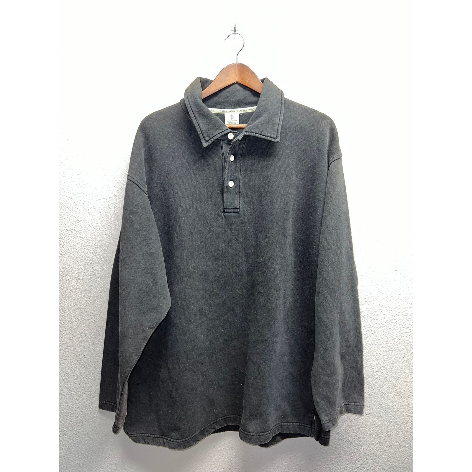 Vintage Vintage World Island 1/4 Button Down Sweatshirt Jacket VTG Size US XL / EU 56 / 4 - 1 Thumbnail